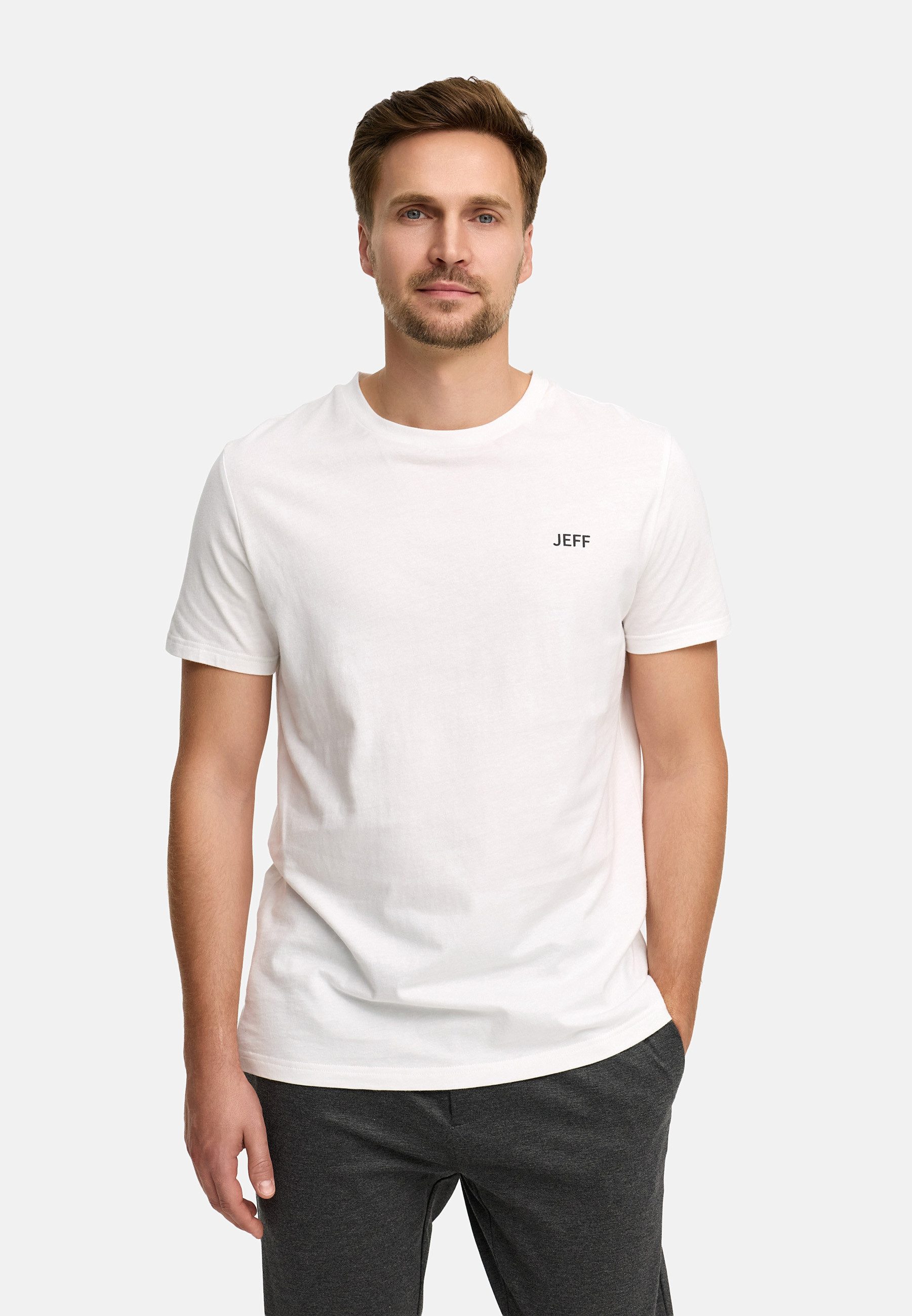 Jeff T-Shirt Herren JFCayson Shirt Tee Herrenshirt aus Baumwolle mit Logo-Detail