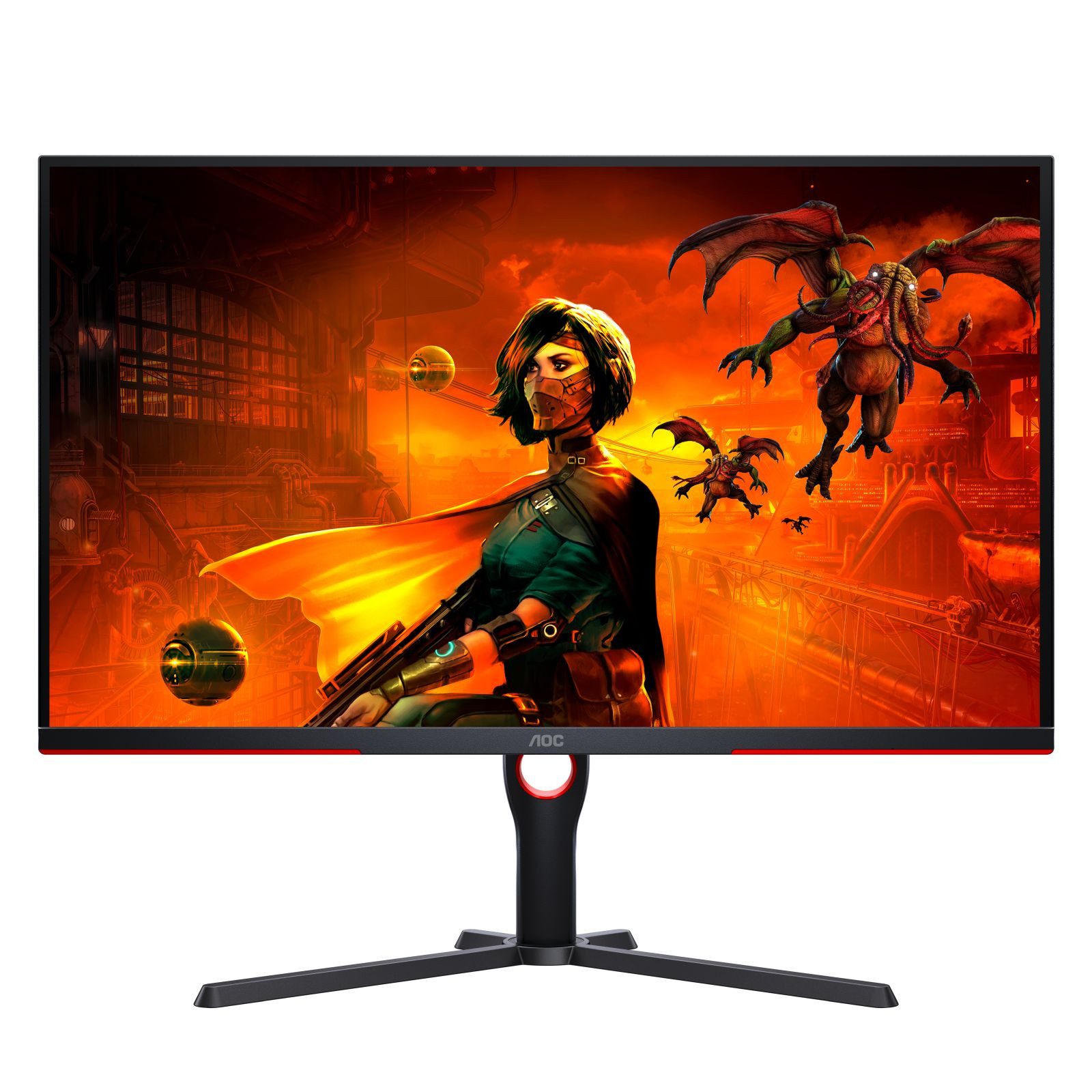 AOC U32G3X/BK 80,01cm 31,5Zoll IPS 4K UHD 160Hz 1ms 2xHDMI 2xDP TFT-Monitor (3840 x 2160 px, 4K Ultra HD, 1 ms Reaktionszeit, 144 Hz, IPS, Adaptive-Sync, HDCP, HDR, Kopfhörerbuchse, Höhenverstellbar)