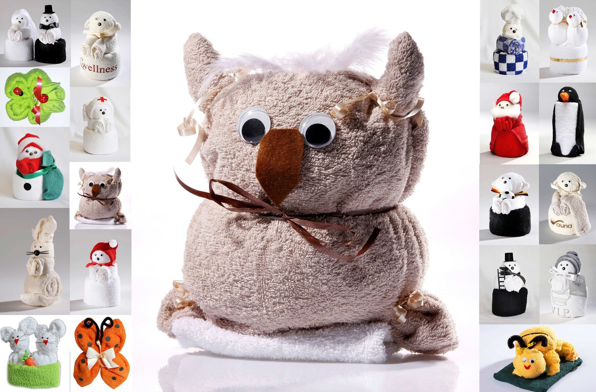JACK Handtuch Set Frottier Geschenk Set viele Modelle Handarbeit Origami Gästetuch, (1-St), Waschhandschuh, gefaltete Tiere, tolle Geschenkidee