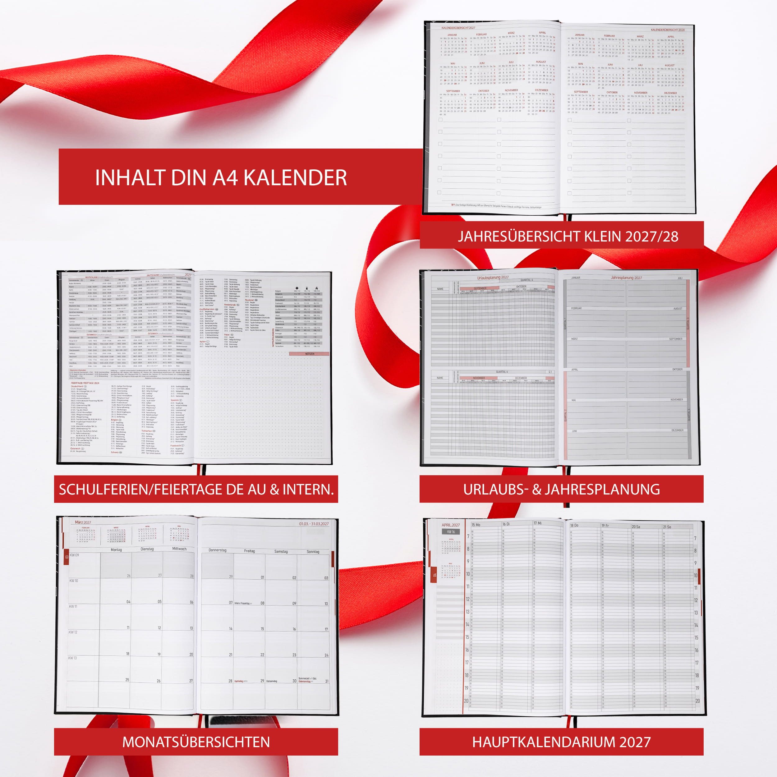 TOBJA Buchkalender Praxisplaner 2027 A4 Mono Hardcover Layflat 15 Min Takt FSC, Hardcover Layflat, 15-Min-Takt 7-21 Uhr, A4, FSC, 23 Mitarbeiter – Bild 5 von 5