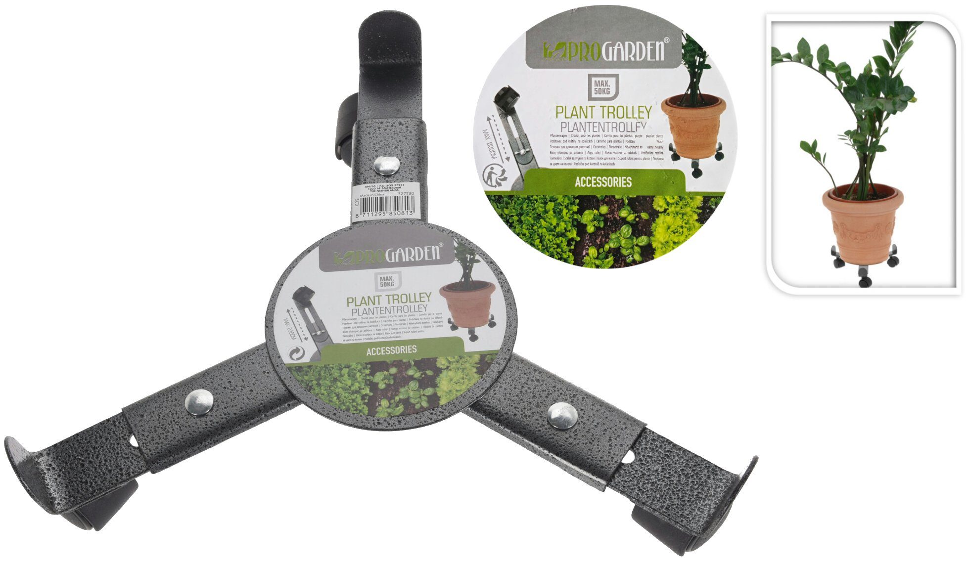 Progarden Pflanzenroller Grau, (6-St), 360° Rollen, günstig online kaufen
