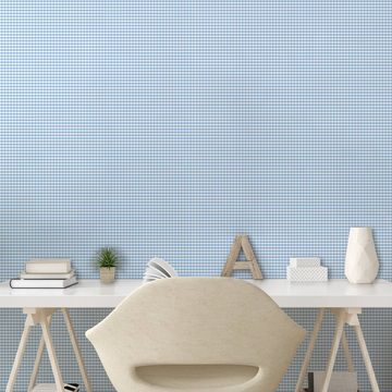 Abakuhaus Vinyltapete selbstklebendes Wohnzimmer Küchenakzent, Kariert Pastell Reihen-Weinlese