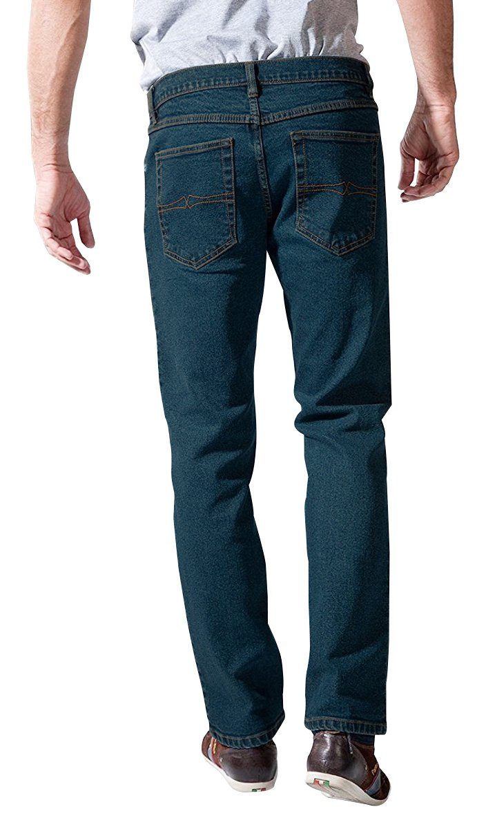 Stooker Men Straight-Jeans ROUNDER FALCO STRETCH HOSE JEANS Black Blue HERREN