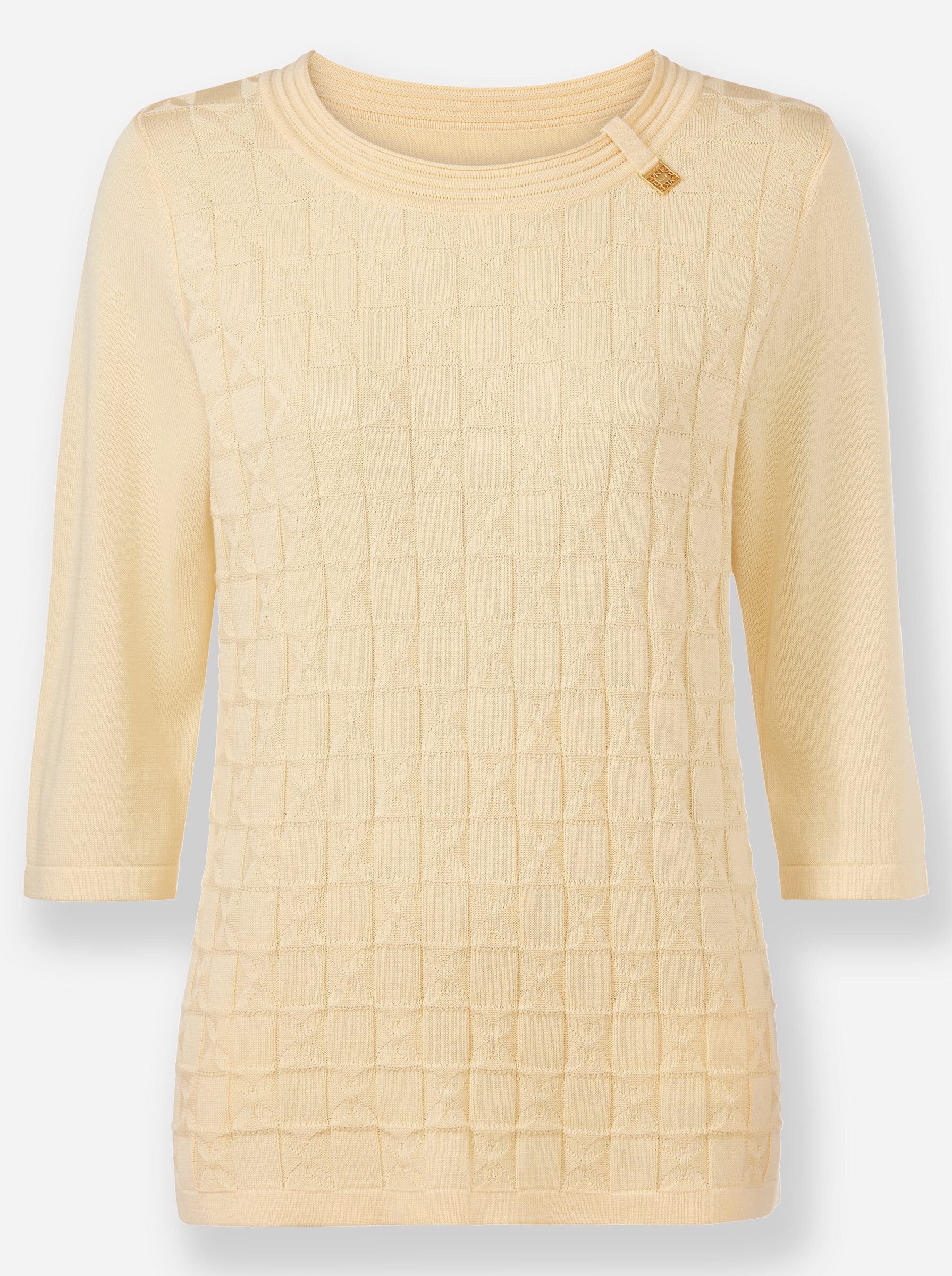 Witt Strickpullover Pullover 3/4-Arm Struktur