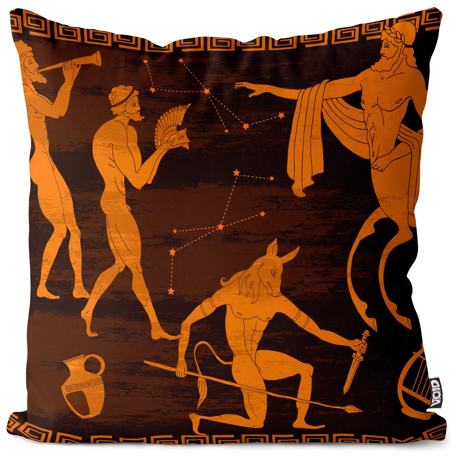 VOID Kissenbezug, (1 Stück), Griechenland Antike Vase Keramik Malerei Olymp Götter Sagen Mythen Ge