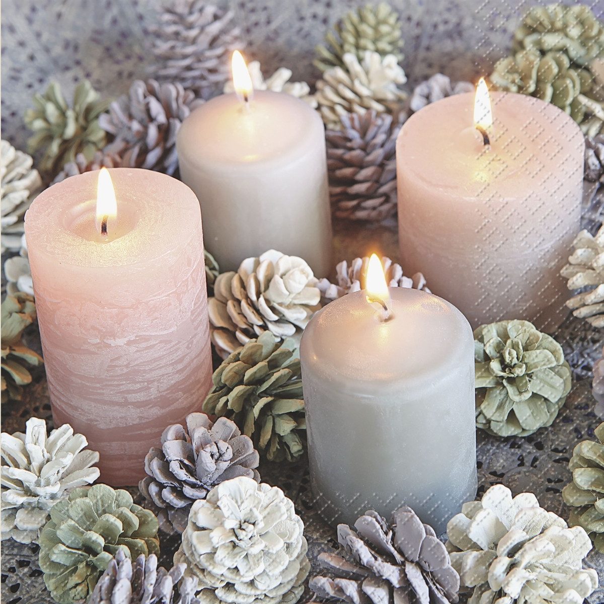 stewo Geschirr-Set Servietten 33x33cm VE=20 Stück Candela grau hell FSC