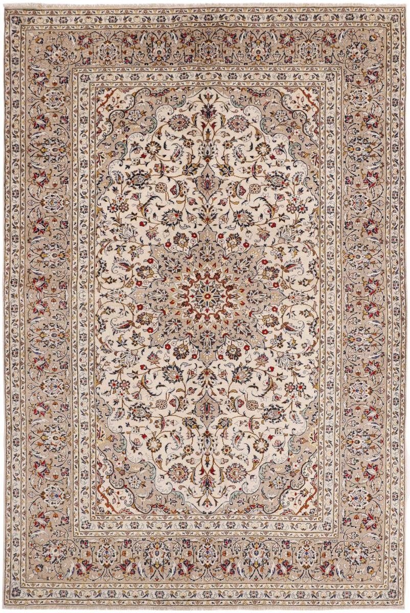 Orientteppich Keshan 198x301 Handgeknüpfter Orientteppich / Perserteppich, Nain Trading, rechteckig, Höhe: 12 mm