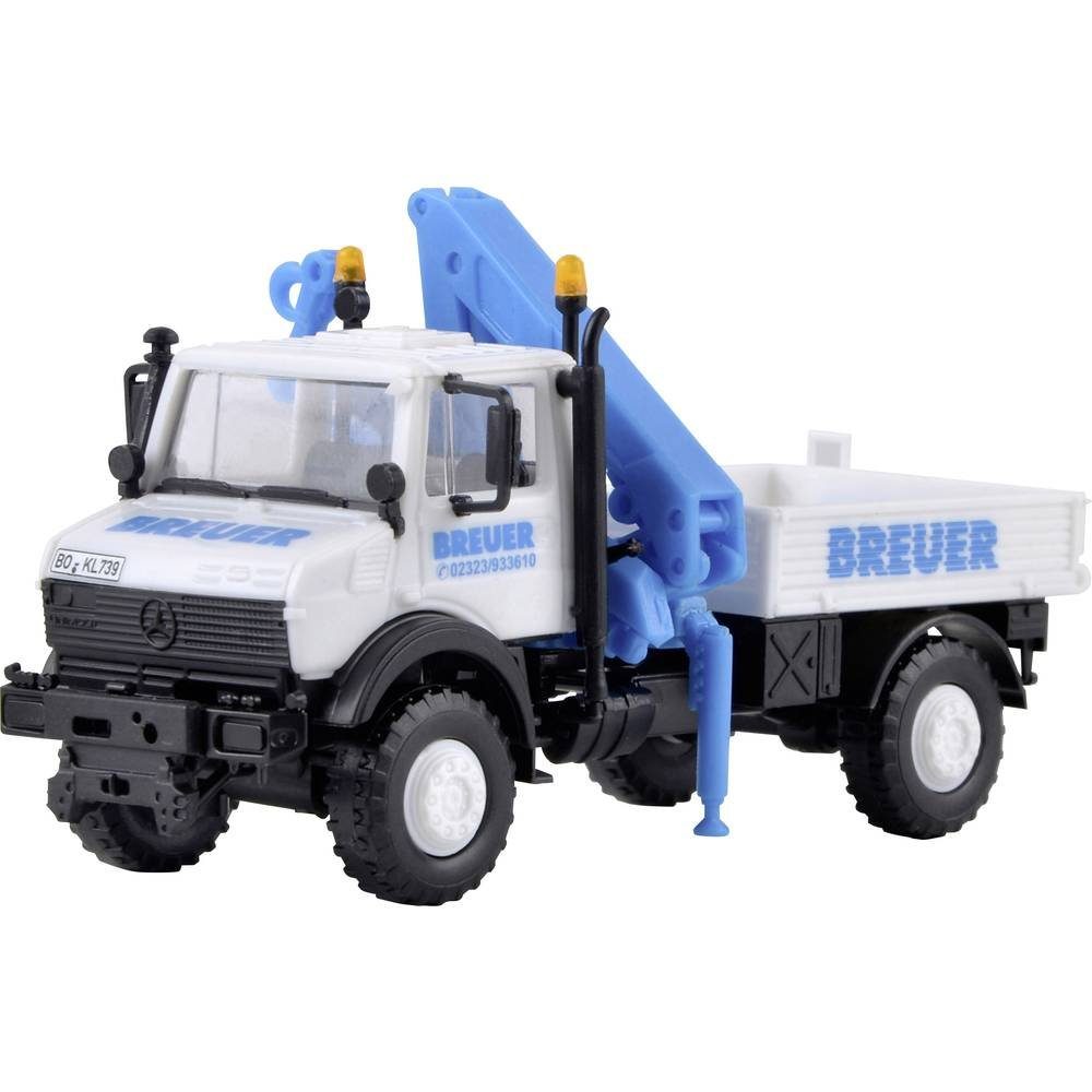 Modelleisenbahn-Straße H0 Mercedes Benz Unimog Breuer