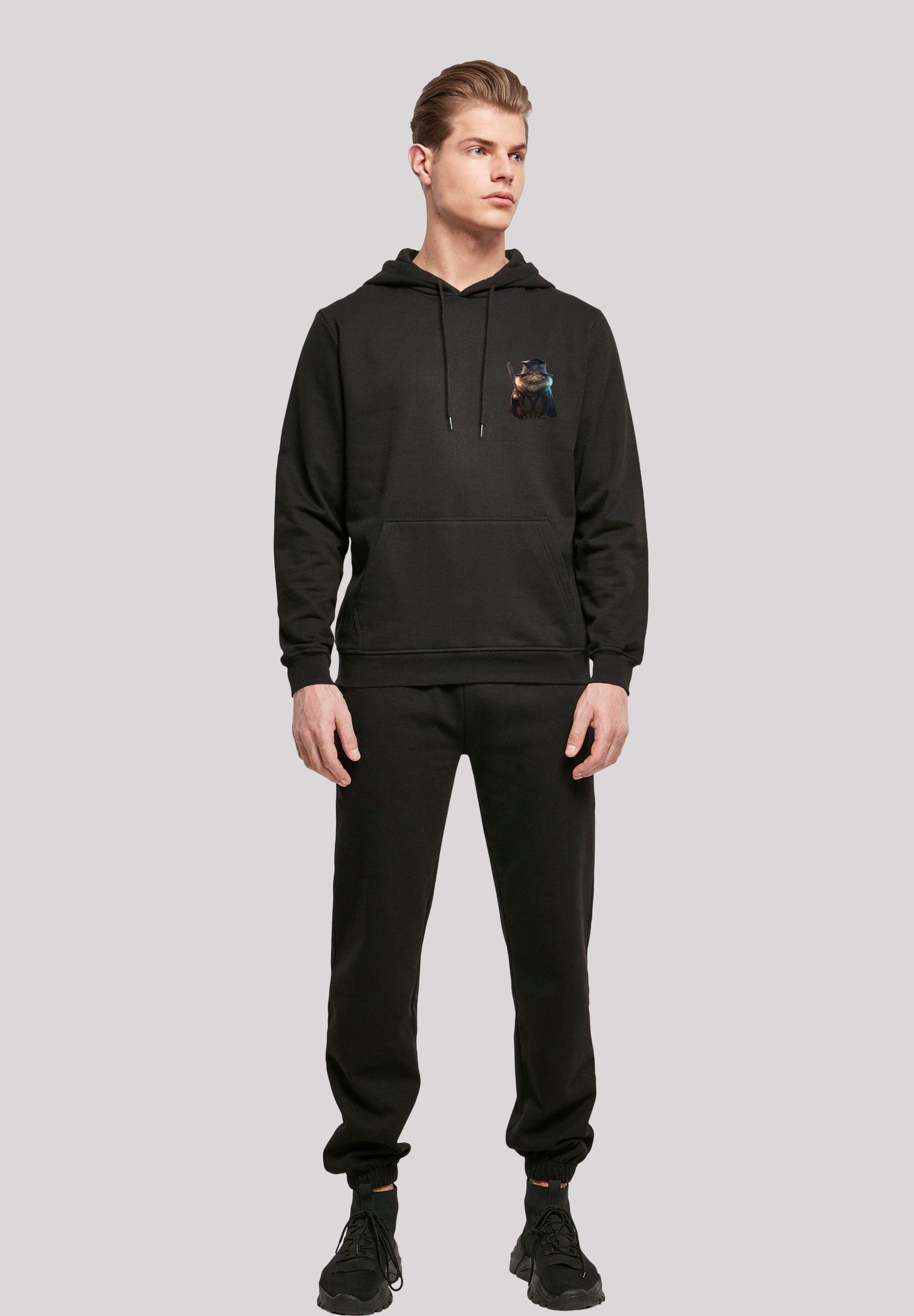 F4NT4STIC Kapuzenpullover Wizard Cat HOODIE Print