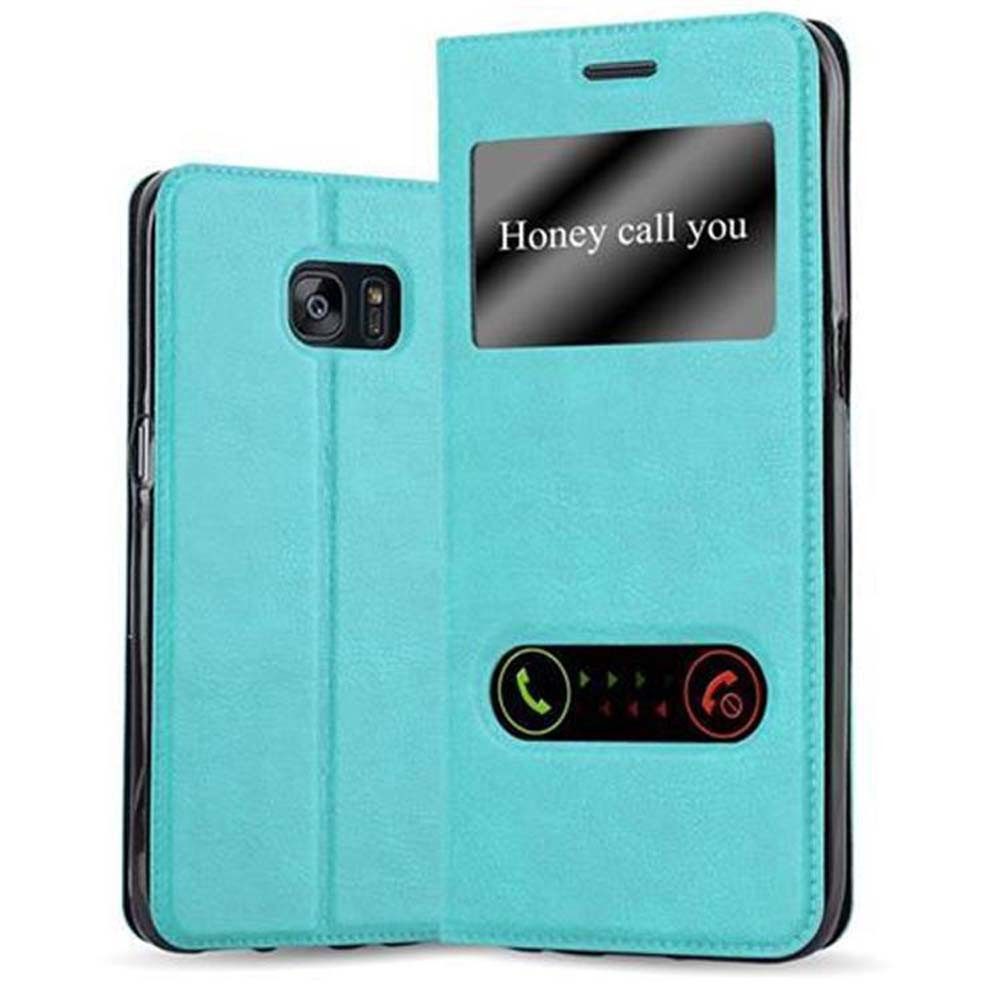 Cadorabo Handyhülle für Samsung Galaxy S7 EDGE Hülle Samsung Galaxy S7 EDGE, Klappbare Handy Schutzhülle - Hülle - mit Standfunktion und Kartenfach
