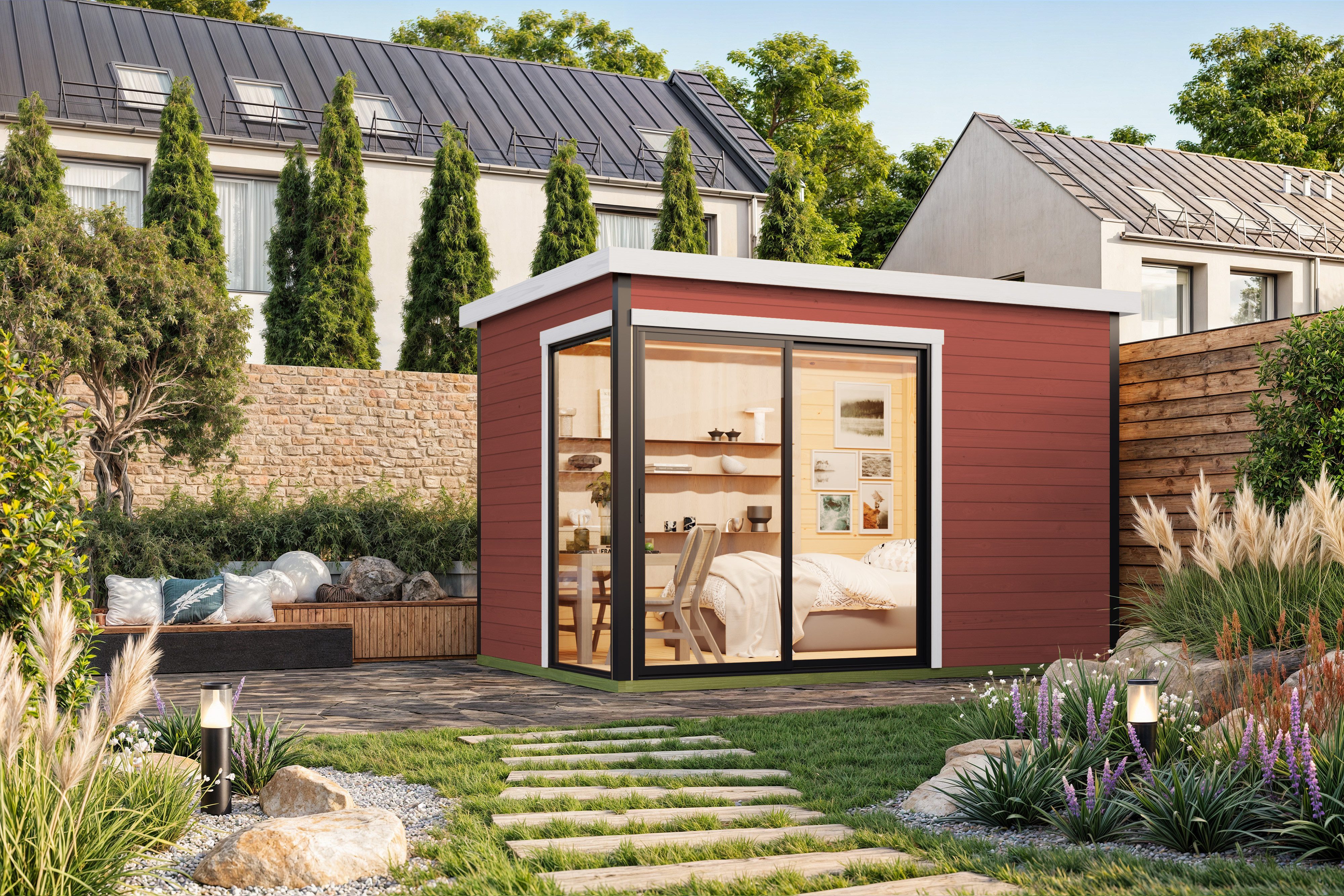 Nordic Holz Gartenhaus AUSTIN 2, BxT: 379,6x259,6 cm