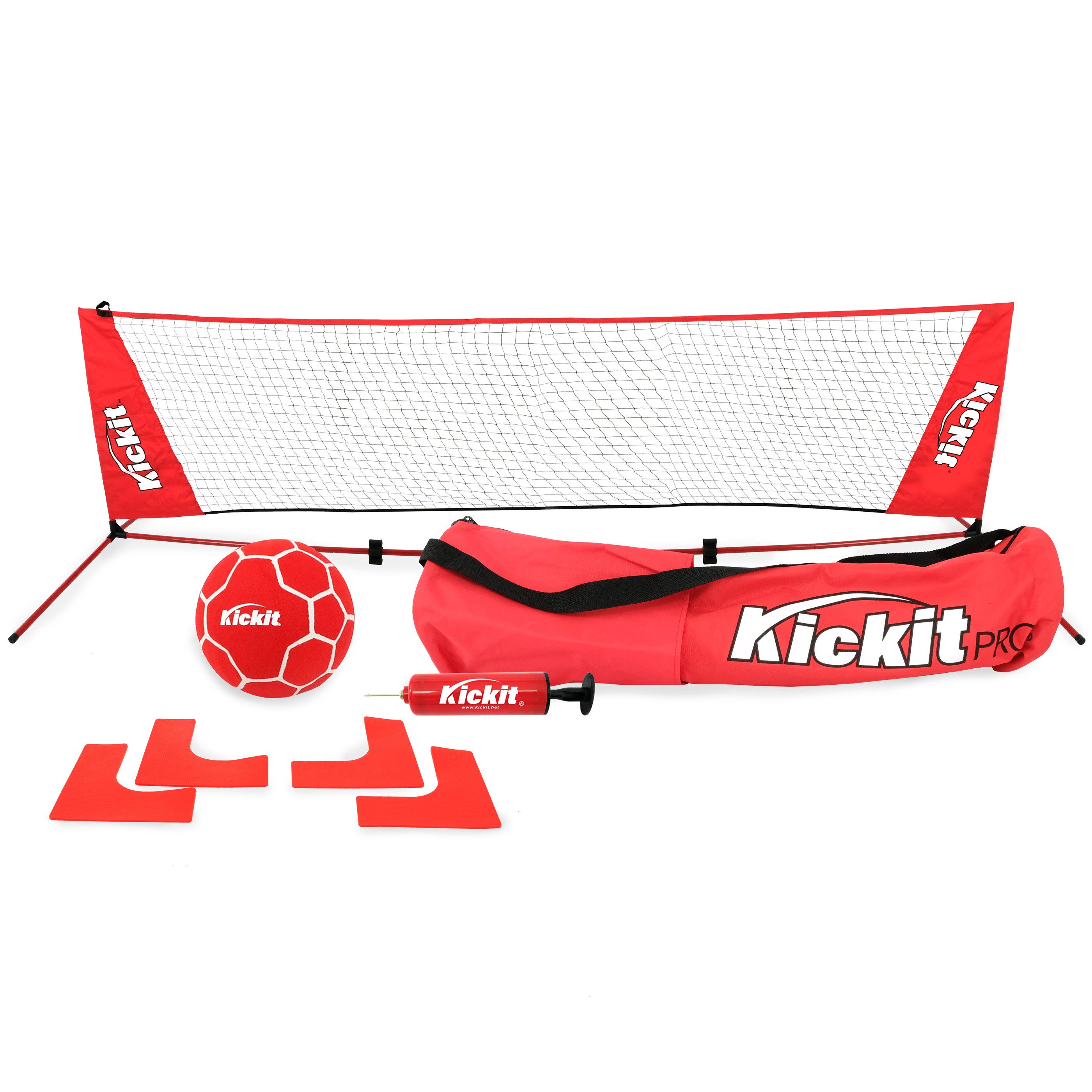FASports Spiel Set kombiniert Fußball und Tennis, Outdoor-Ballspiel / Kickit, (1x Pro-Netz, 1x Ball, 1x Pumpe, 1x Tasche, Spielfeld-Markierer), Kickit-Pro-Netz (3,6 m) / Kickit Pro - Doubles