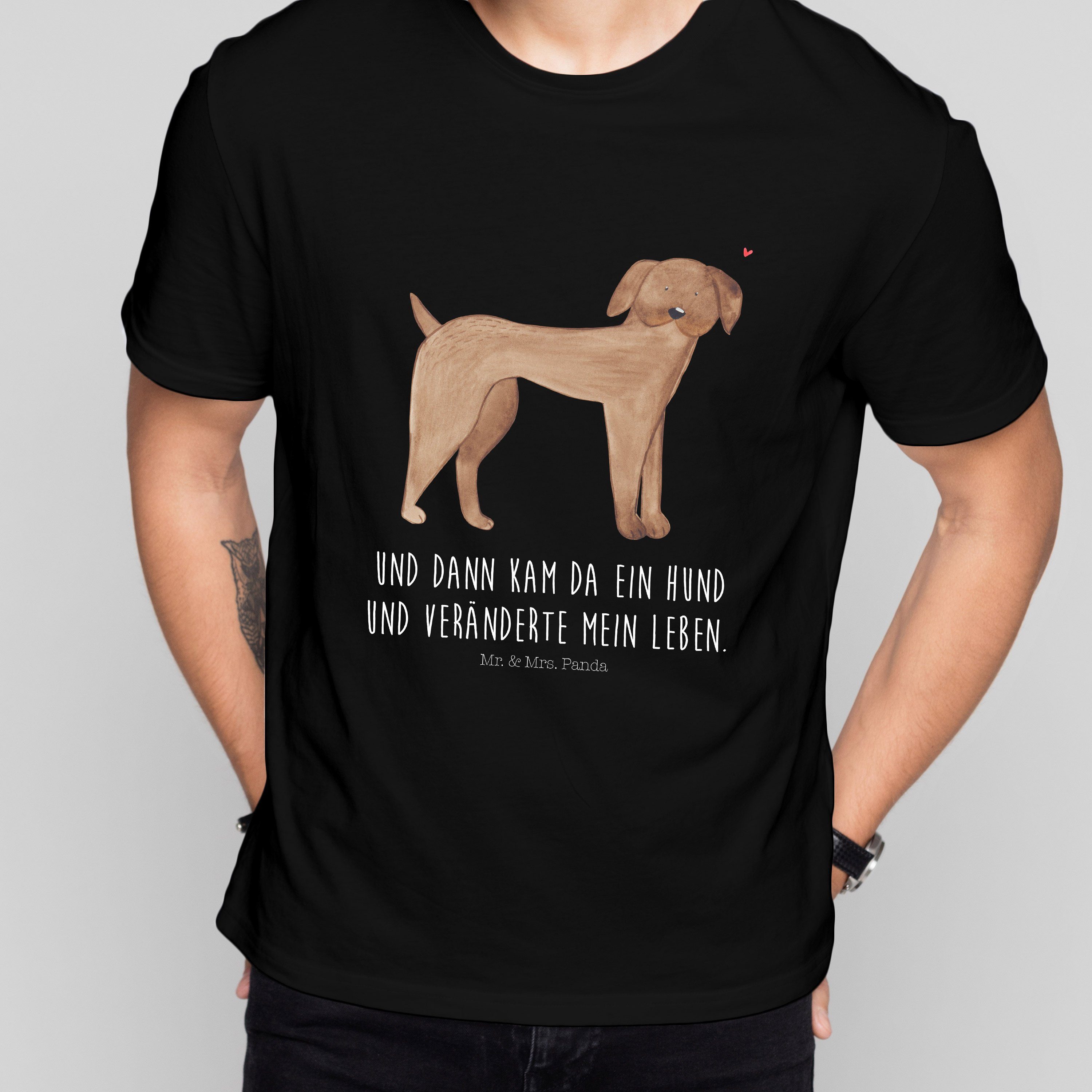 T-Shirt Hund Dogge - Schwarz - T-Shirt, Shirt (1-tlg)