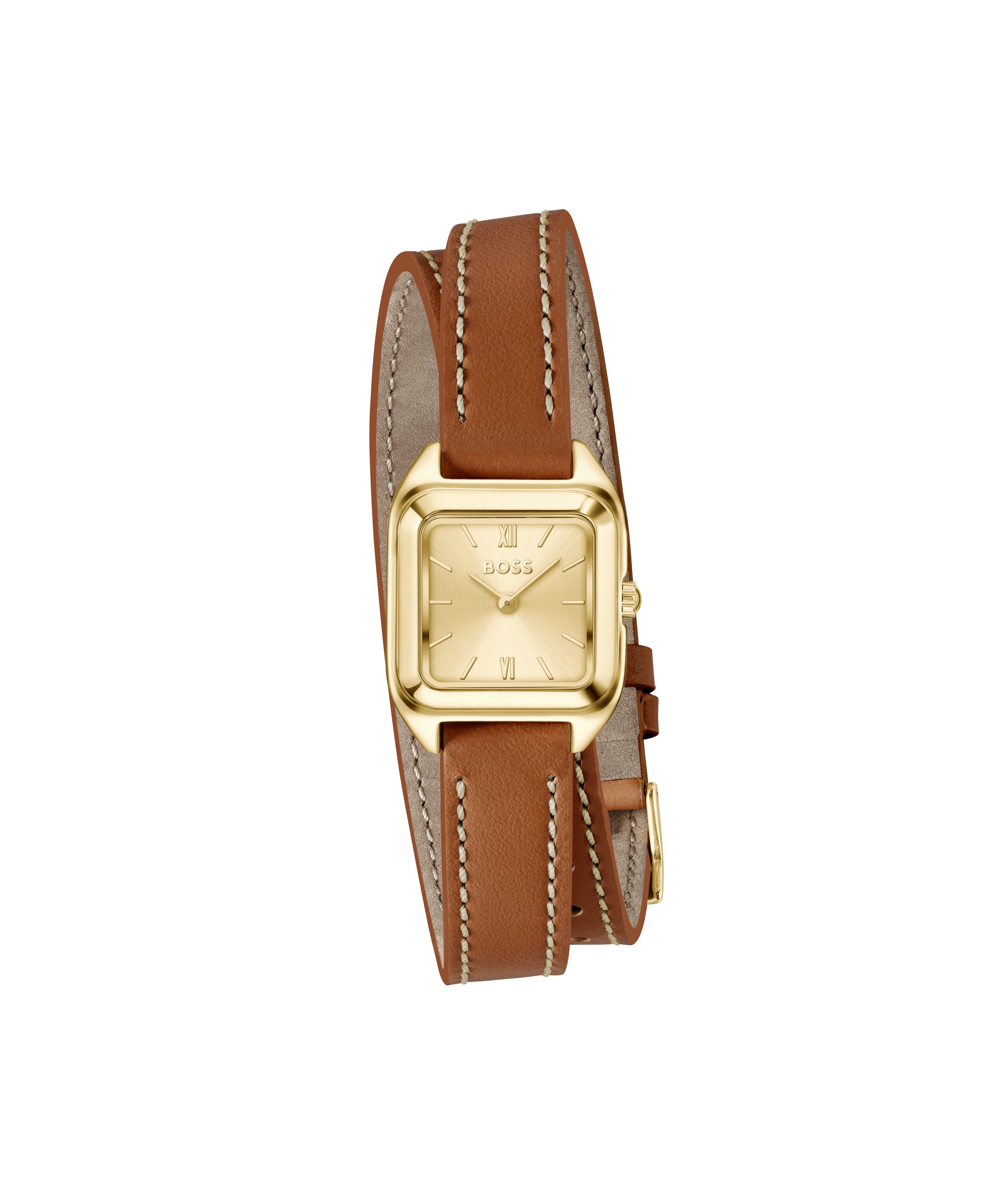 BOSS Quarzuhr MAE PETITE 1502881, Armbanduhr, Damenuhr, Lederarmband, analog