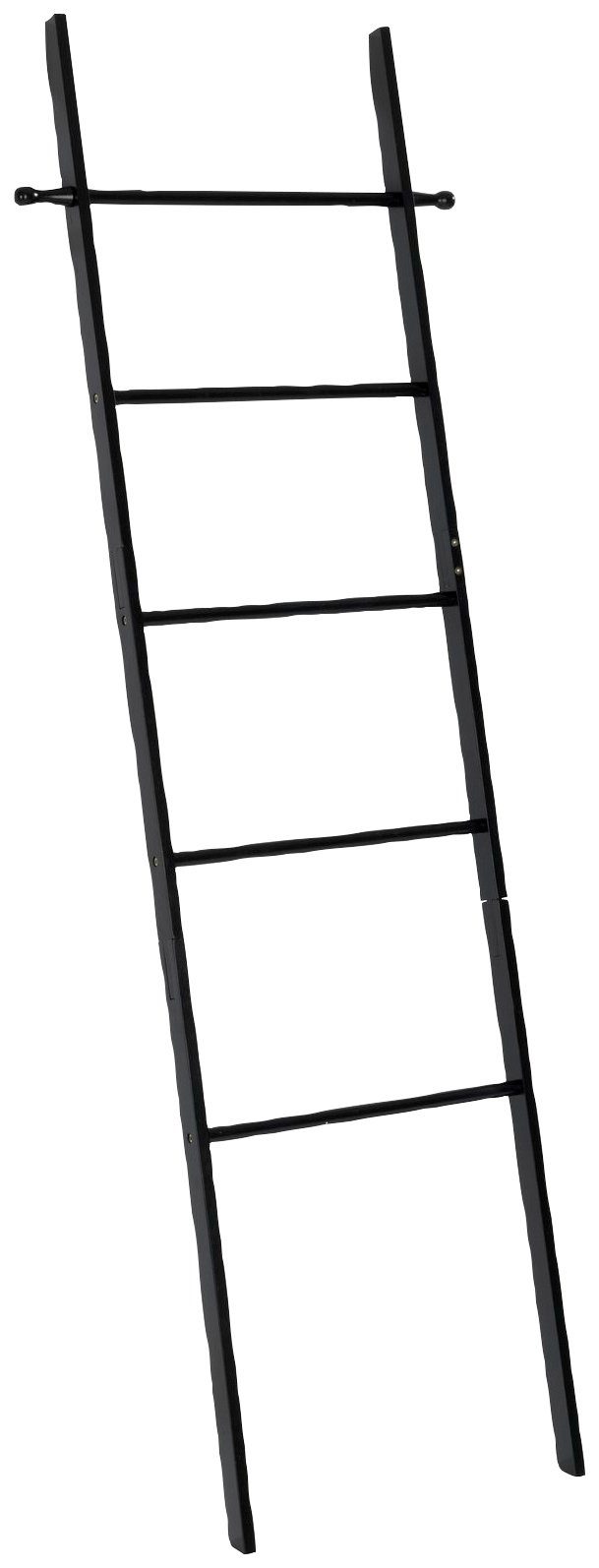 WENKO Handtuchleiter Loft, Bambus, schwarz lackiert günstig online kaufen