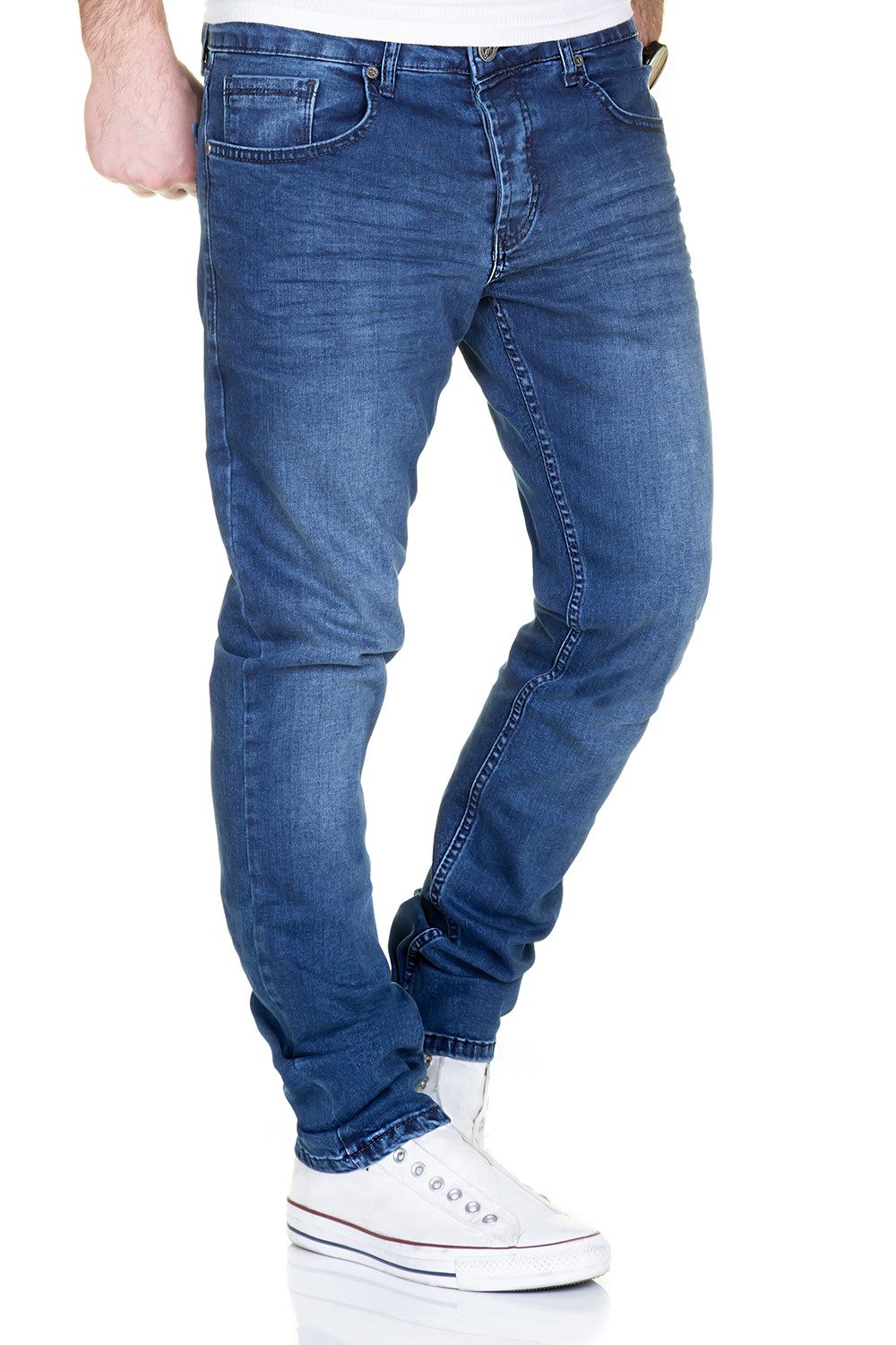 MERISH Slim-fit-Jeans MERISH Jeans Herren Destroyed günstig online kaufen