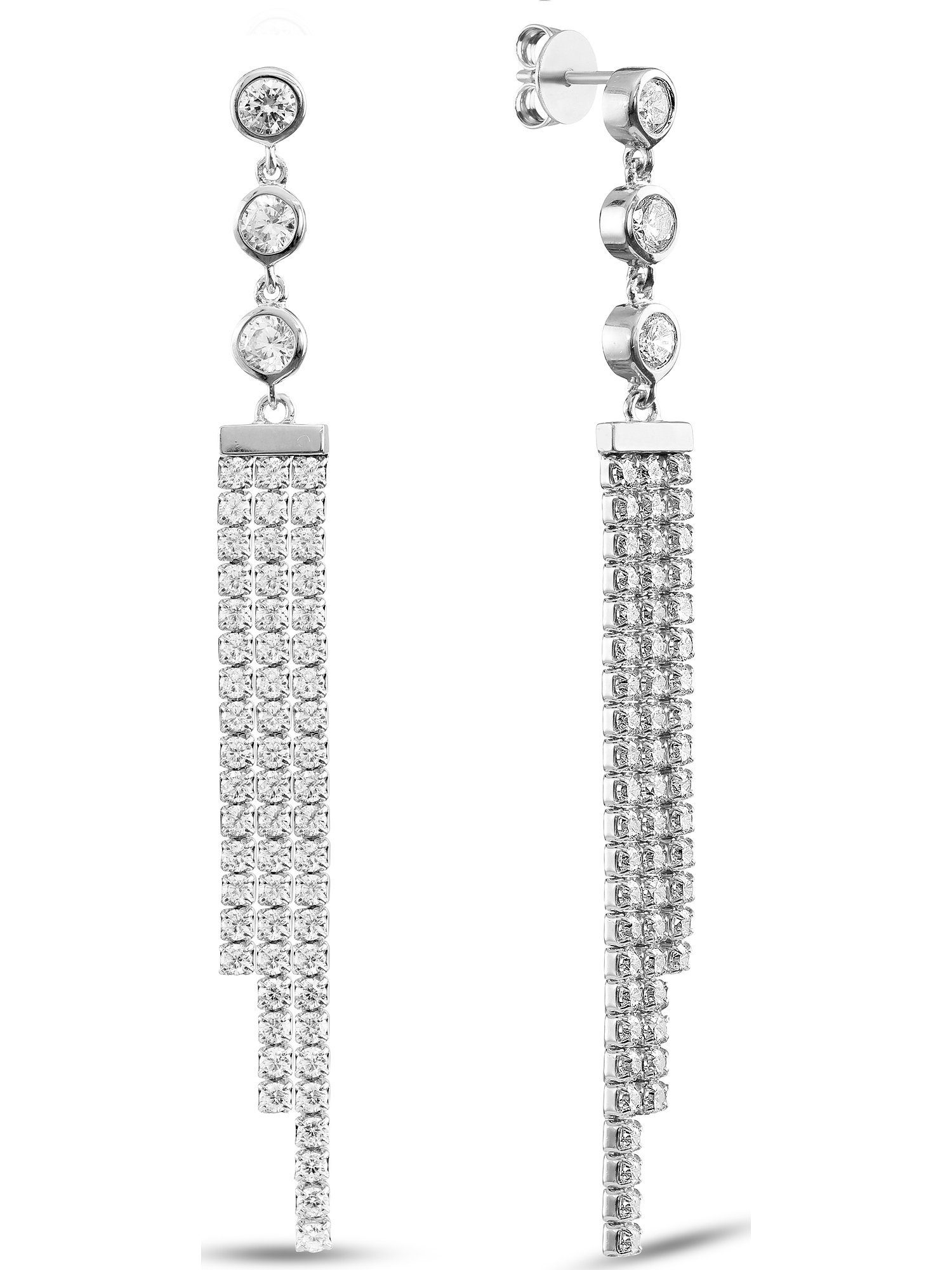 JETTE Paar Ohrhänger JETTE Damen-Ohrhänger 925er Silber 120 Zirkonia günstig online kaufen