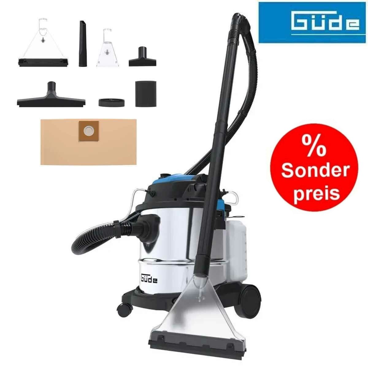 Güde Nass-Trocken-Sauger Güde Waschsauger GWS 1600-20 Teppich Hartböden, Polster Autoreibigung