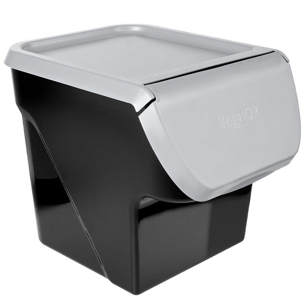 Vilde Aufbewahrungsbox mit Deckel 13L FRESH BOX mit abnehmbarem Deckel, spülmaschinengeeignet, gefriergeeignet, stapelbar, grau