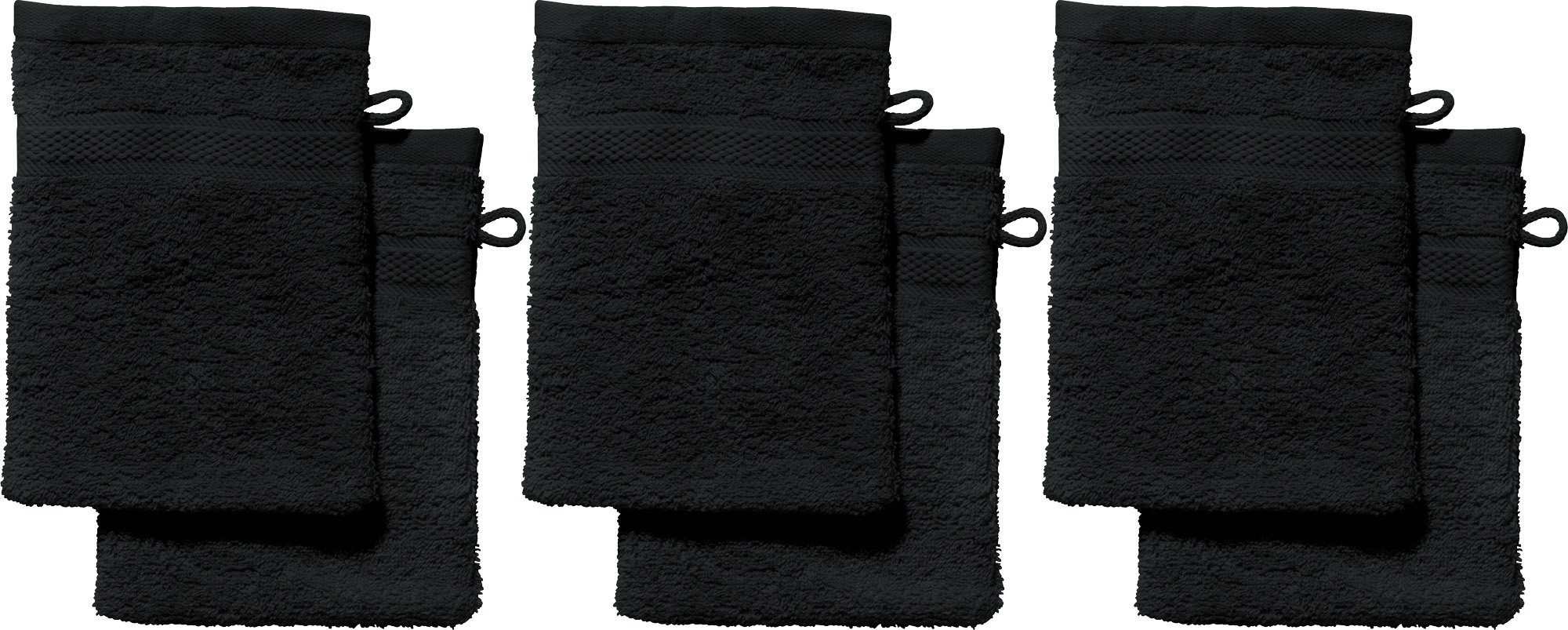 REDBEST Waschhandschuh Waschhandschuh "Chicago" 6er-Pack, Frottier, Walk-Frottier Uni