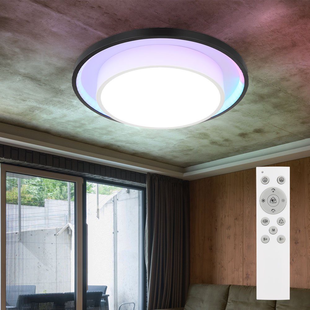 Globo LED Deckenleuchte, Deckenleuchte Fernbedienung LED Dimmbar RGB Farbwechsler D 39,5 cm | Deckenlampen