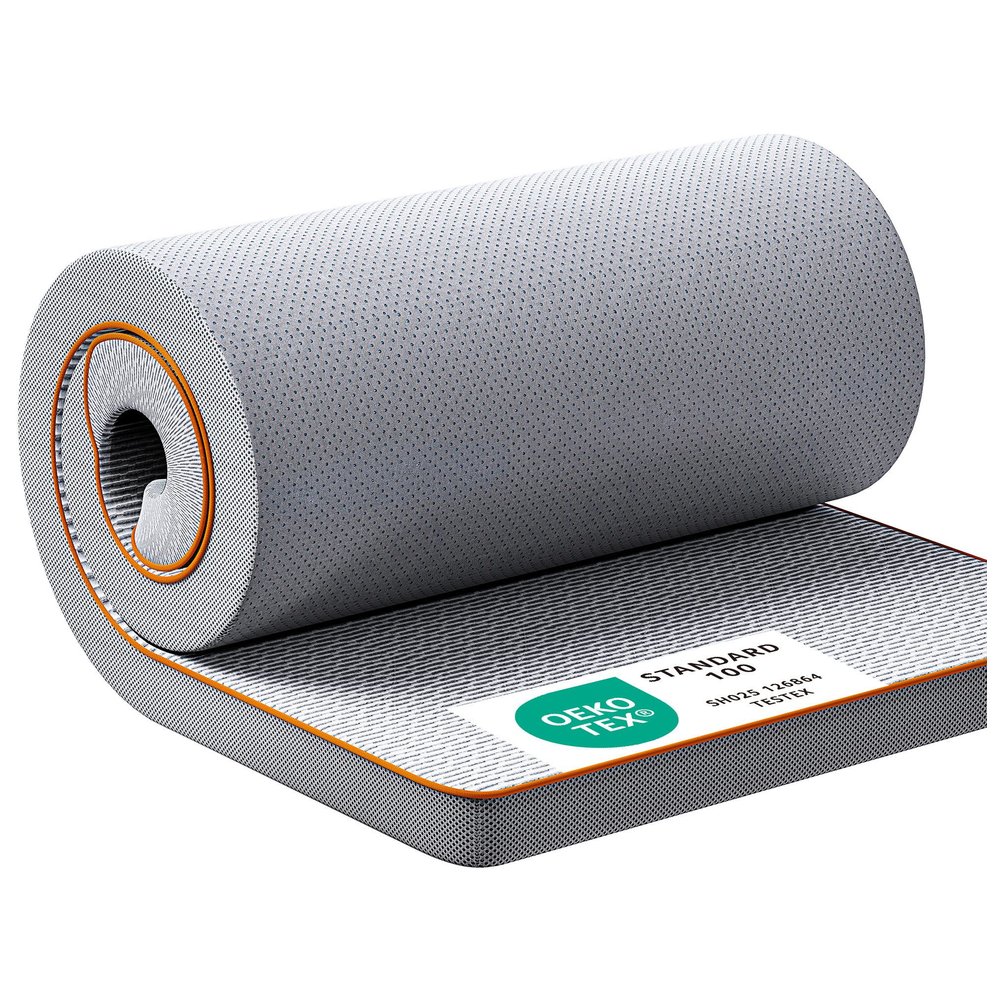 PERLECARE, Topper Matratzentopper 7,5 cm Gel-Kaltschaum 140x200/160x200/180x200cm, 7.5 cm hoch, Gel-Memory-Schaum, Polyester, (Matratzenauflage – Topper mit atmungsaktivem Mesh, Öko-TEX®, rutschfest & ergonomisch), für Bett, Sofa und Wohnmobil
