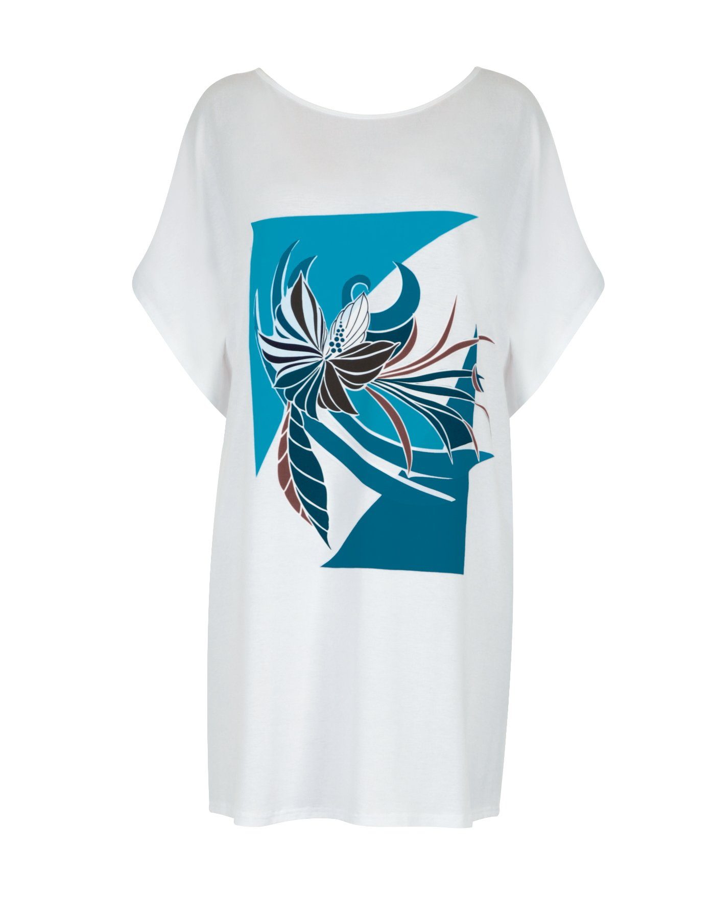 Damen-Shirt Fashion Petrol Sunflair Beach Shirtkleid
