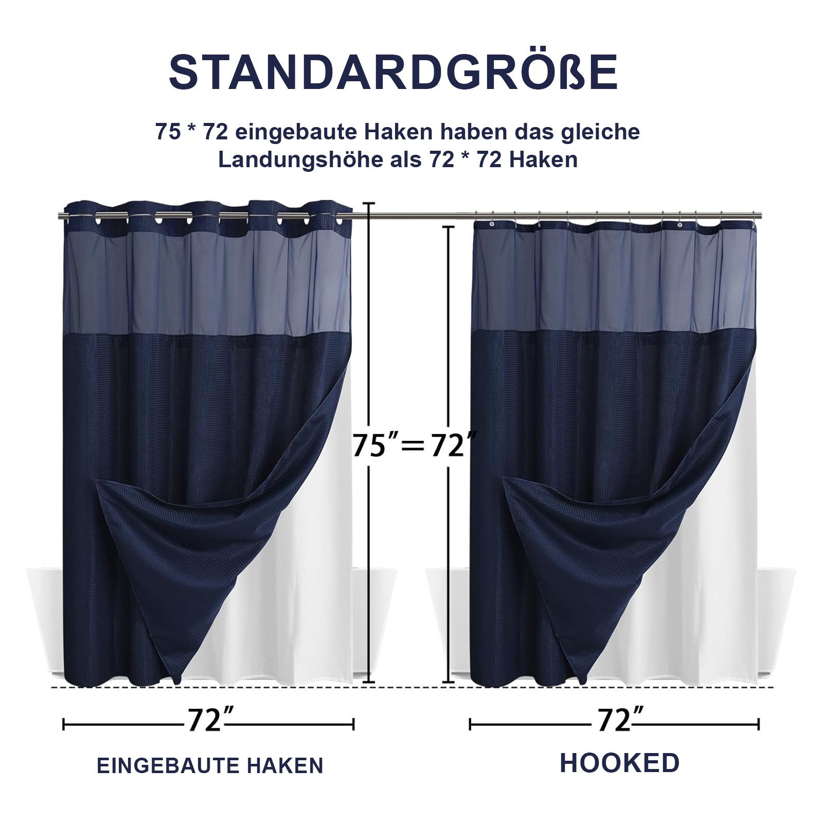 REDOM Duschvorhang Badevorhang Badezimmer Vorhang mit günstig online kaufen