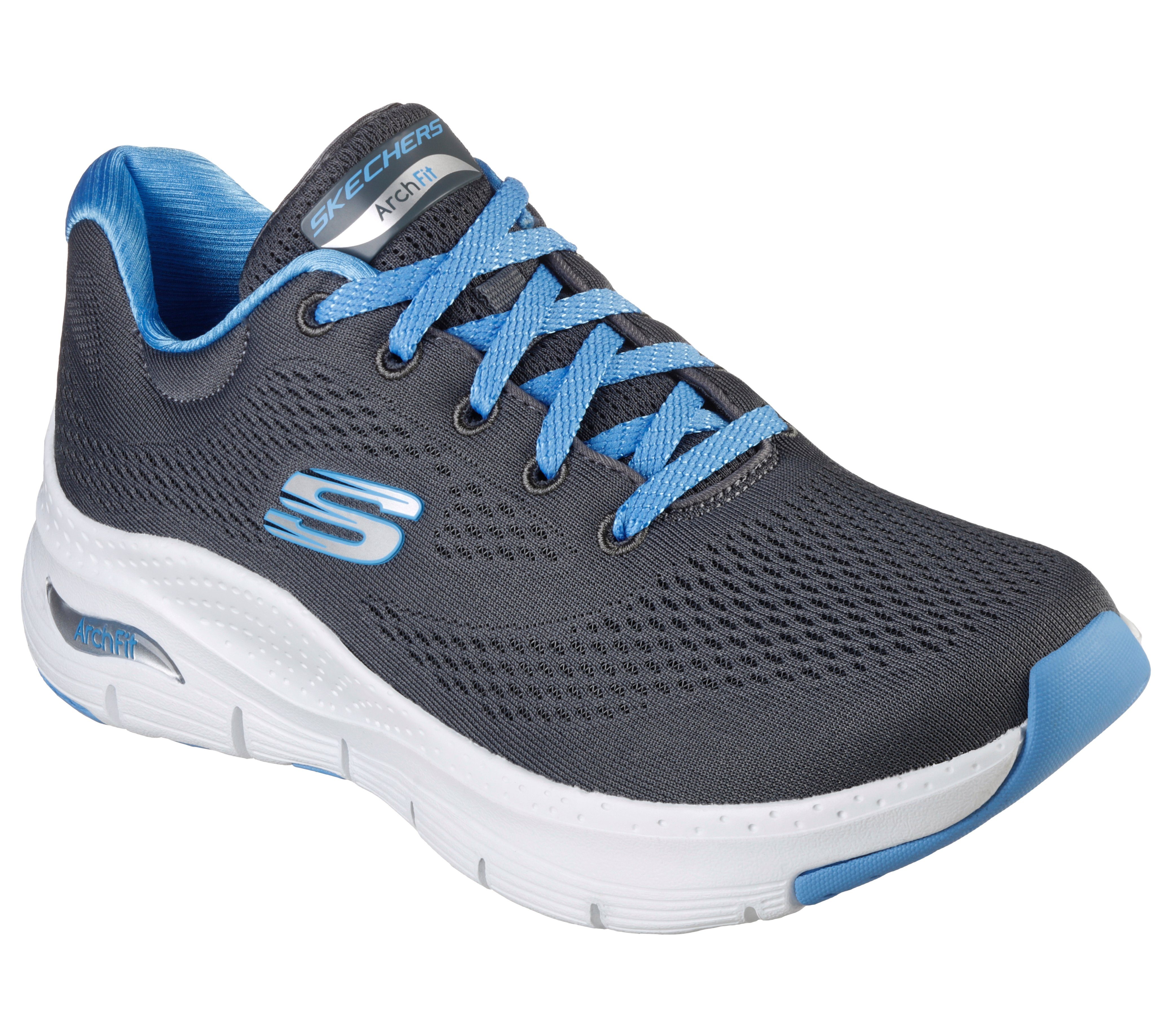 Skechers ARCH FIT BIG APPEAL Sneaker Innensohlen-System mit Unterstützung des Fußgewölbes Dunkelgrau / Blau