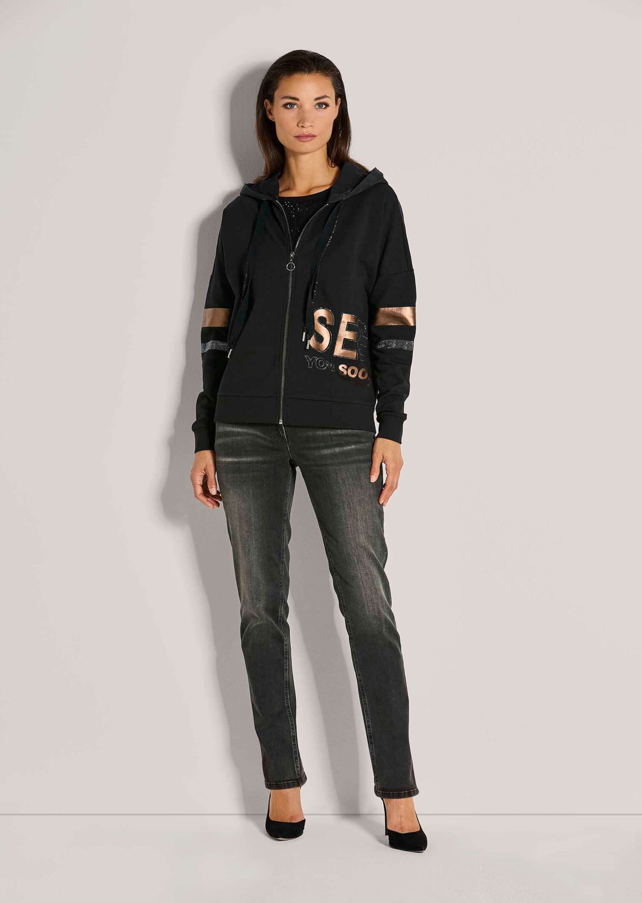 MADELEINE Outdoorjacke Glänzende Oversized-Jacke mit Strass günstig online kaufen
