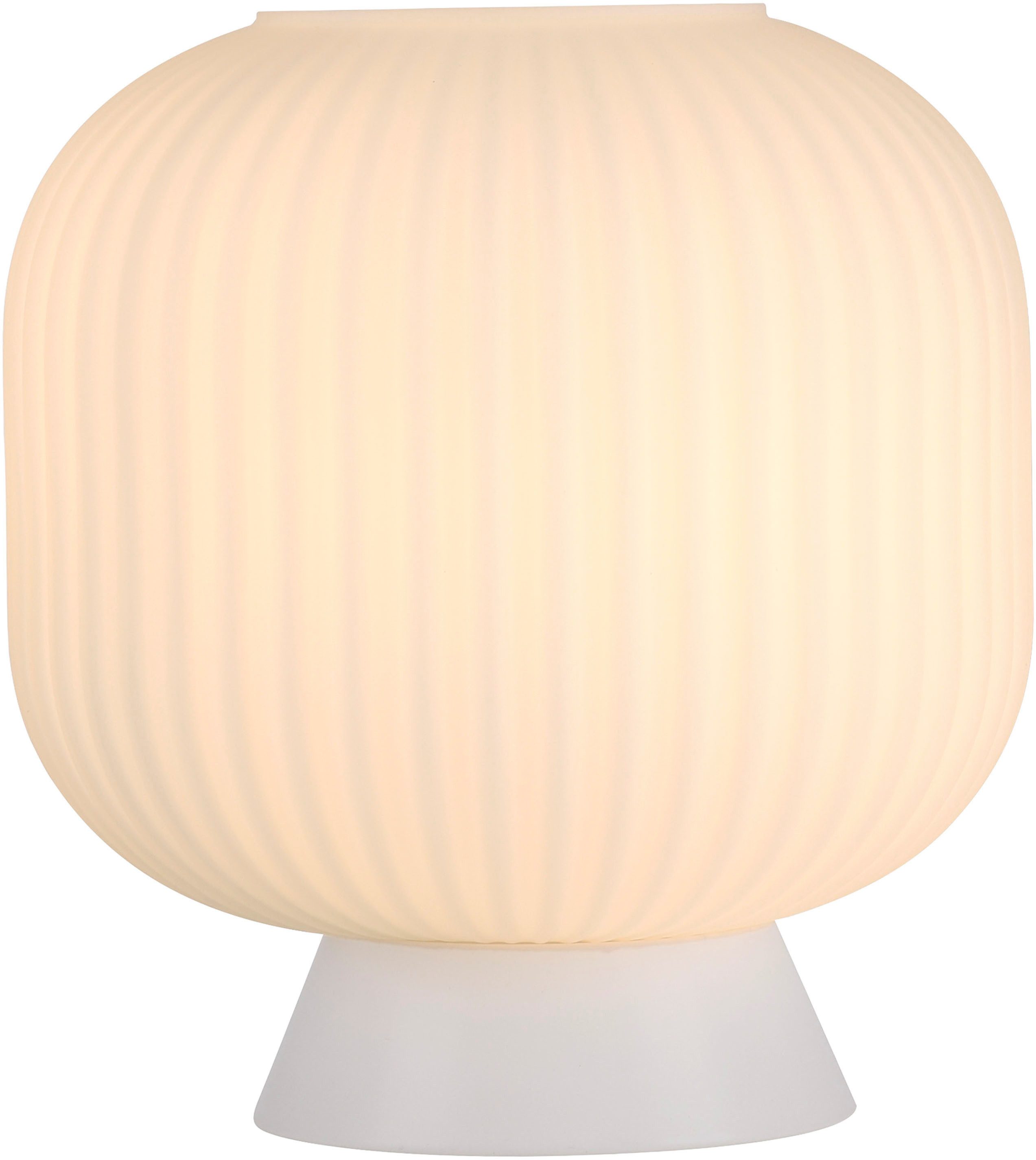SCHÖNER WOHNEN-Kollektion LED Tischleuchte NAMI, Ein-/Ausschalter, ohne Leuchtmittel, SCHÖNER WOHNEN Kollektion, Schnurschalter, geriffeltes Glas