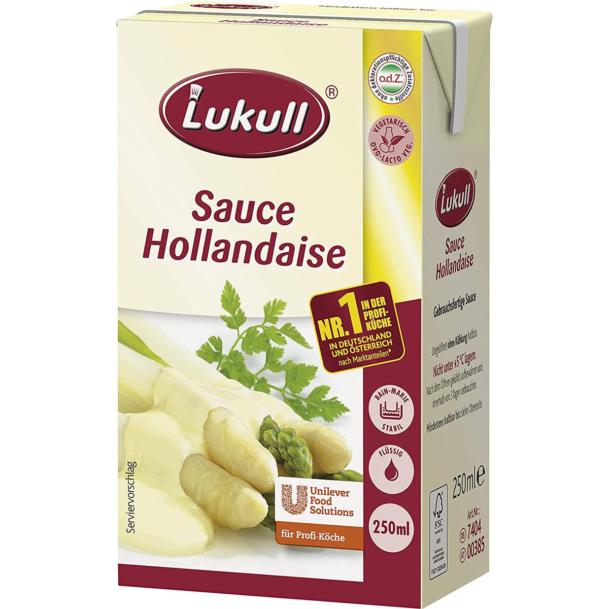 Lukull Saucen, Lukull Sauce Hollandaise perfekt zu Spargel und Gemüse 250ml