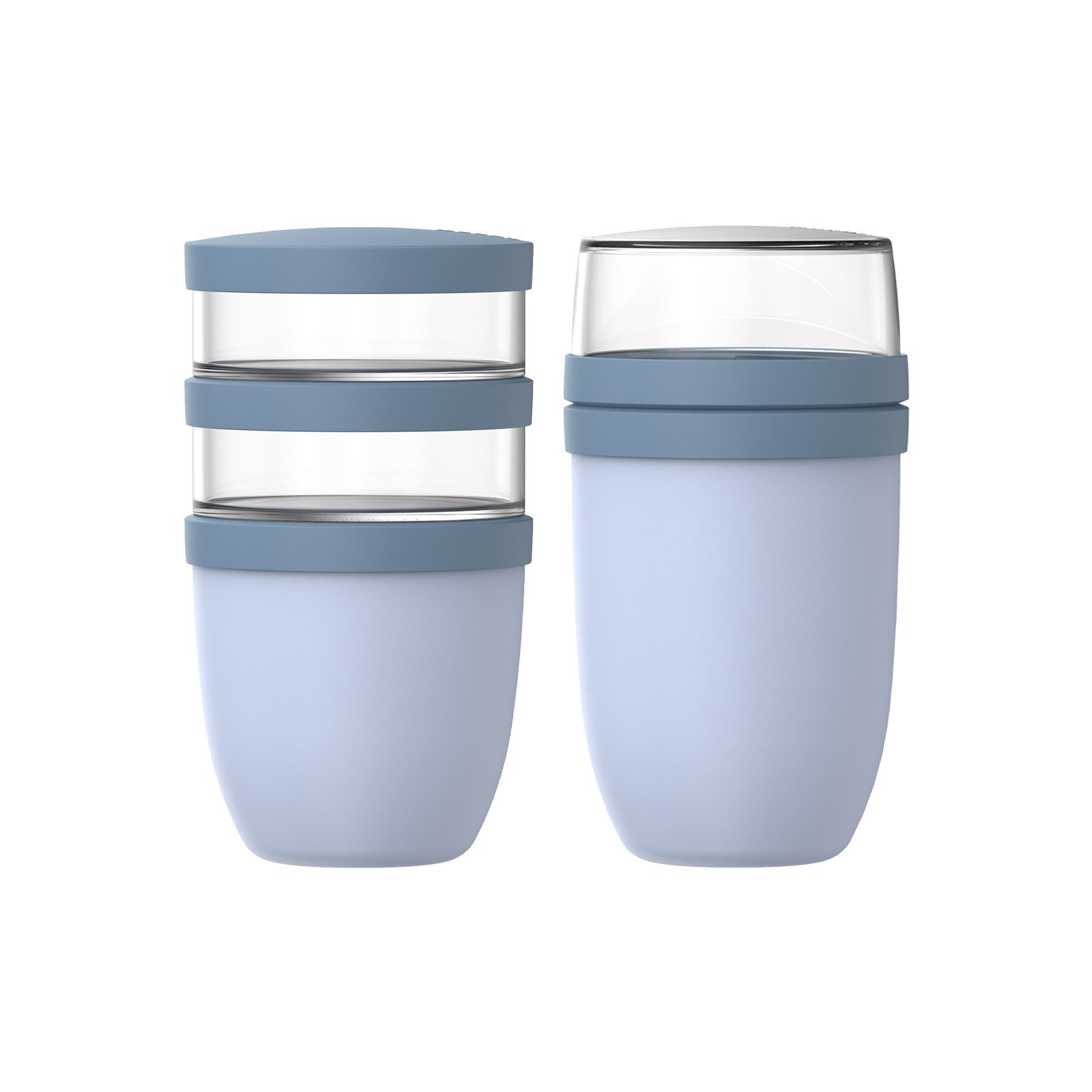 Mepal Lunchbox Ellipse Lunchpot-Set XL 900 ml + 1050 ml 2er Set, Kunststoff, (2-tlg), Spülmaschinengeeignet, Mikrowellenfest