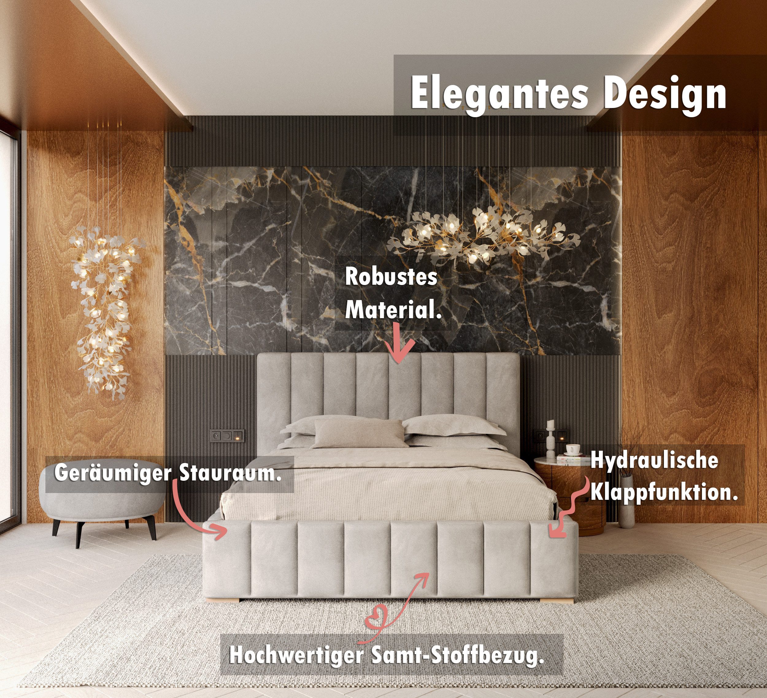 thematys Polsterbett Bett Stauraumbett Velours 90x200, 120x200, 140x200, 16 günstig online kaufen