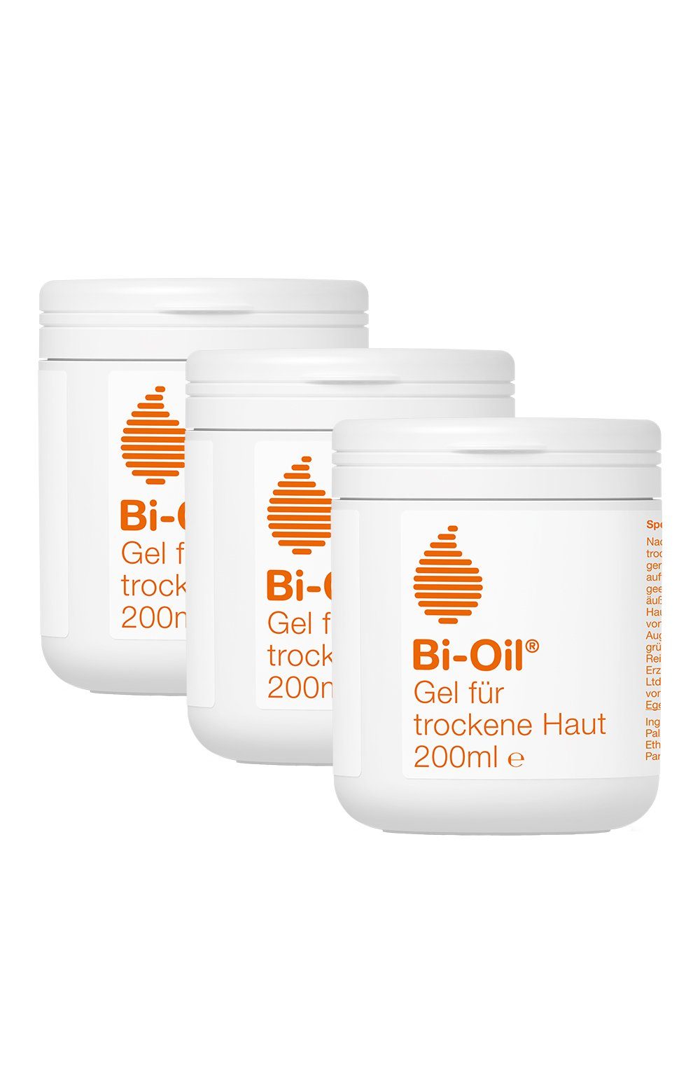 BI-OIL Hautpflegegel 3x Gel für trockene Haut 200 ml, 3-tlg.