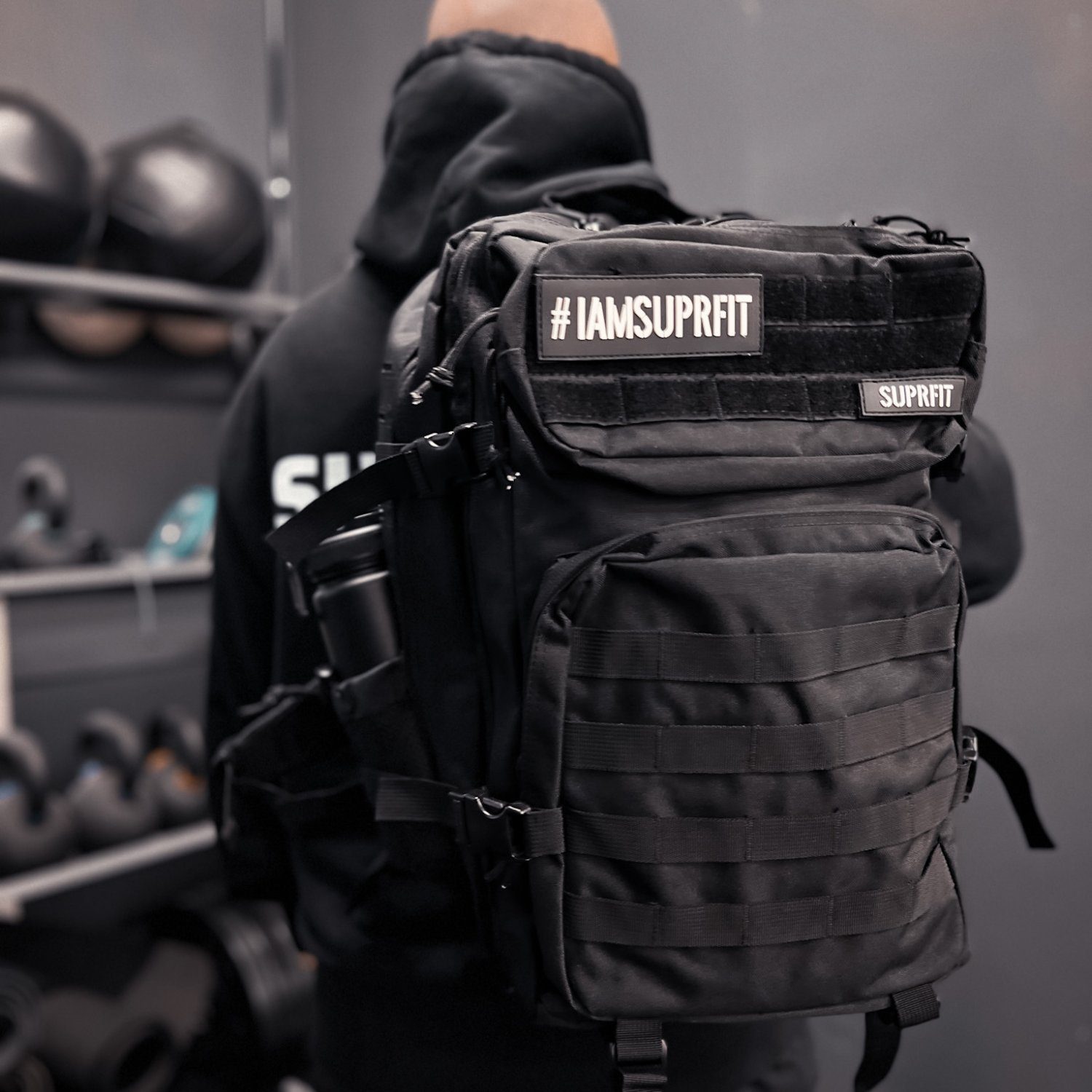 SF SUPRFIT Sportrucksack Military Backpack - Black, Öffnet sich flach bis zu 180 Grad – Bild 5 von 5