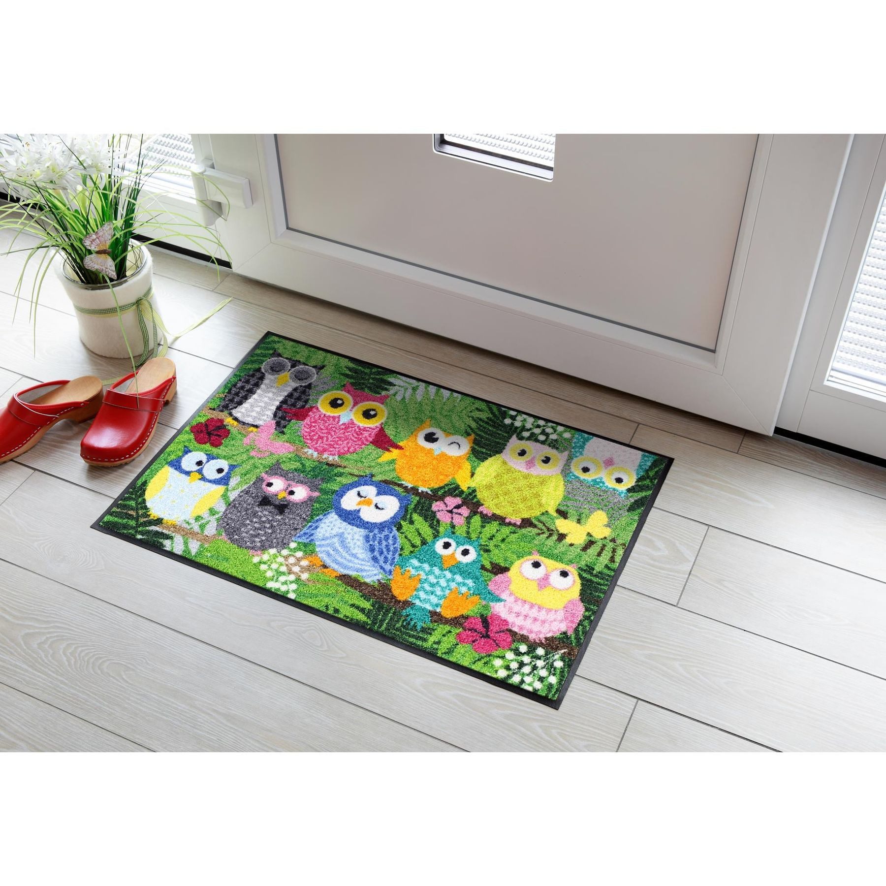Salonloewe Fußmatte Fußmatte 50x75 Dschungeleulen, Eingangsmatte normal, Höhe: 500 mm