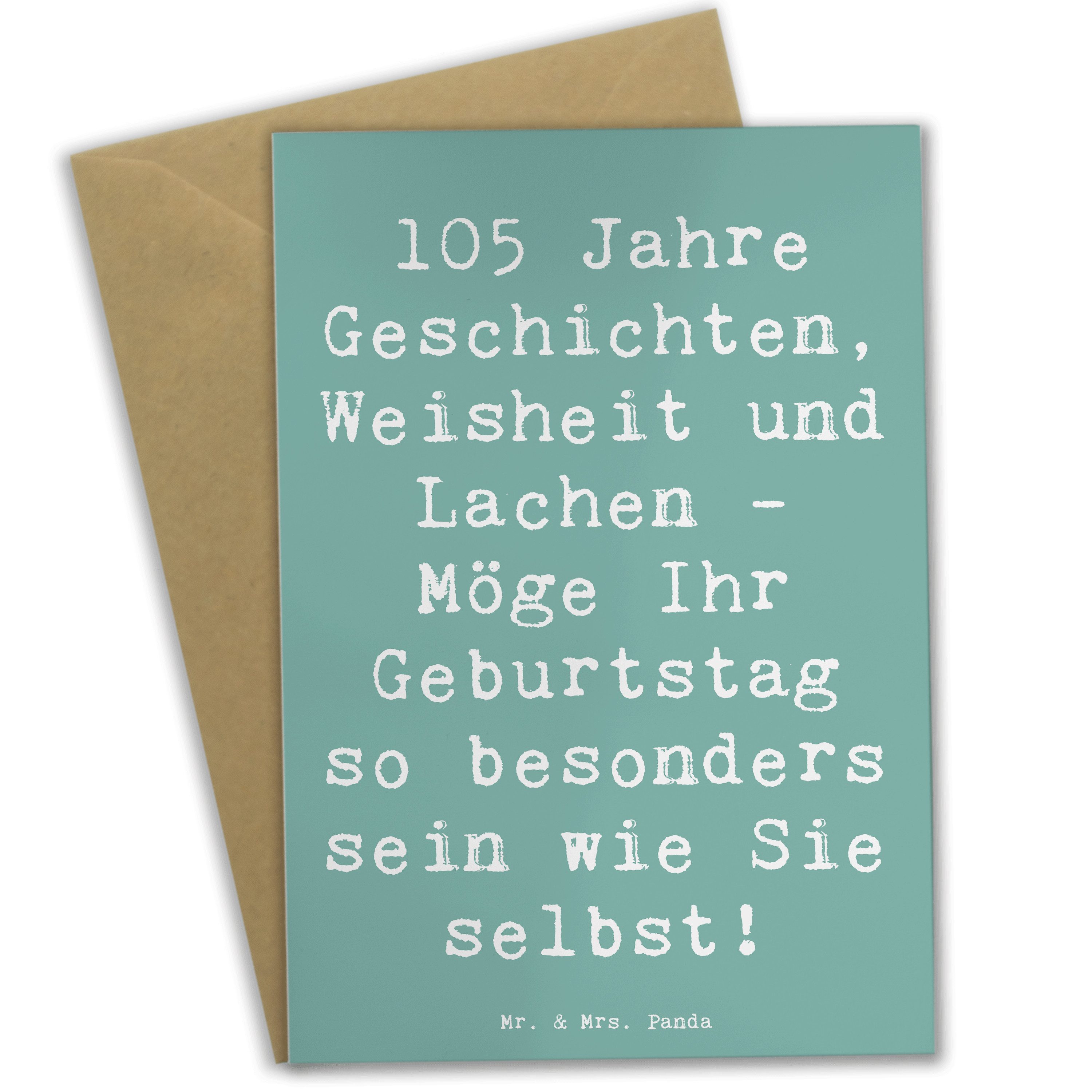 Grußkarte Spruch 105. Geburtstag - Meeresbrise - Geschenk, 105 Jahre, Feier, Ho