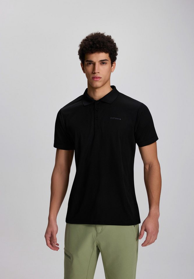 Icepeak Poloshirt H POLOSHIRT BELLMONT Kurzarm-Ausführung, mit Polokragen und Knopfleiste, unifarben