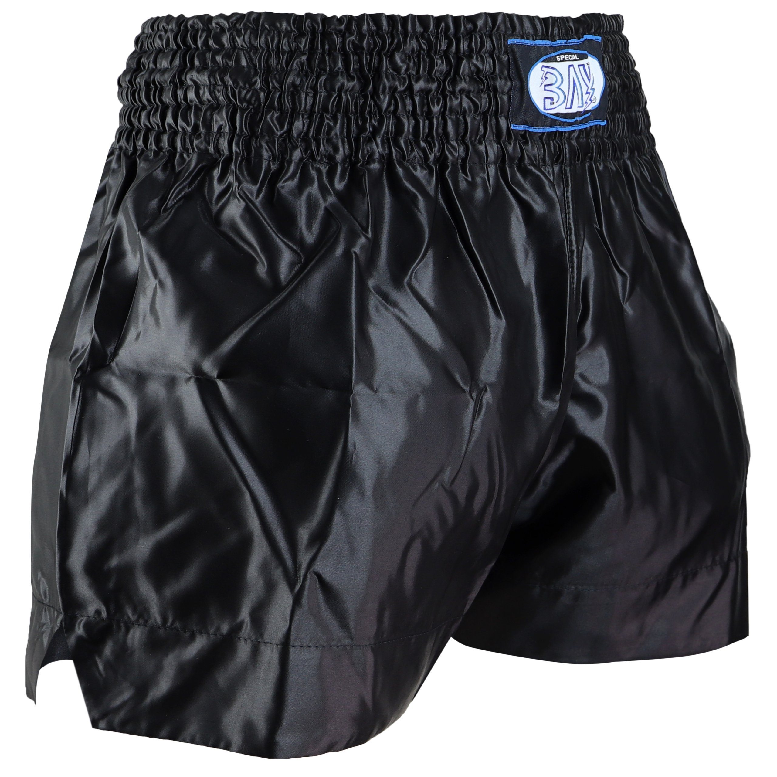 BAY-Sports Sporthose Thaiboxhose Thaiboxen Hose Shorts Muay Thai Kick REMY schwarz uni (1-tlg) Kixkboxen, MMA, für Kinder und Erwachsene