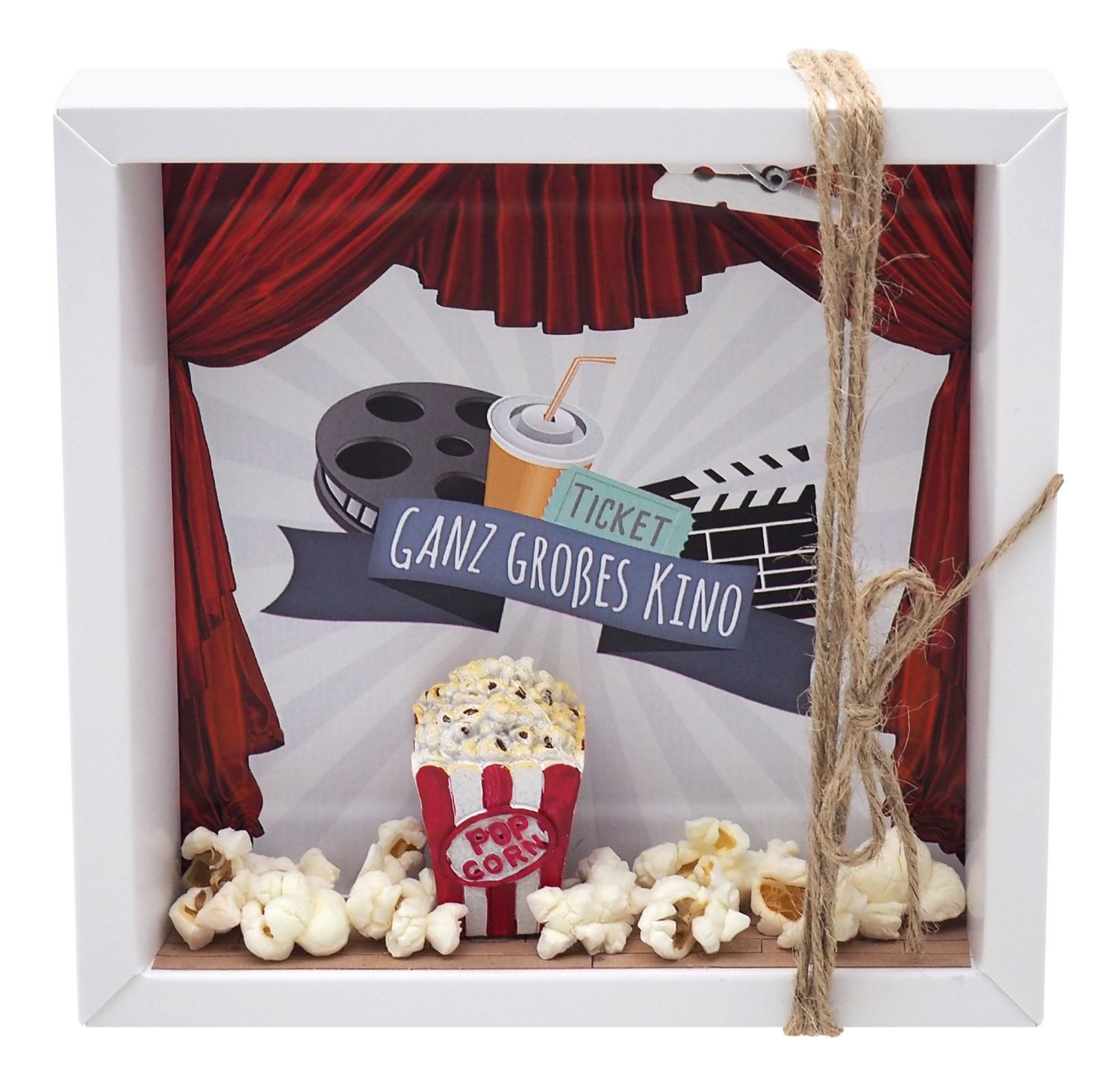 ZauberDeko Geschenkbox Geldgeschenk Verpackung Kino Popcorn Kinogutschein Cinema Geschenk