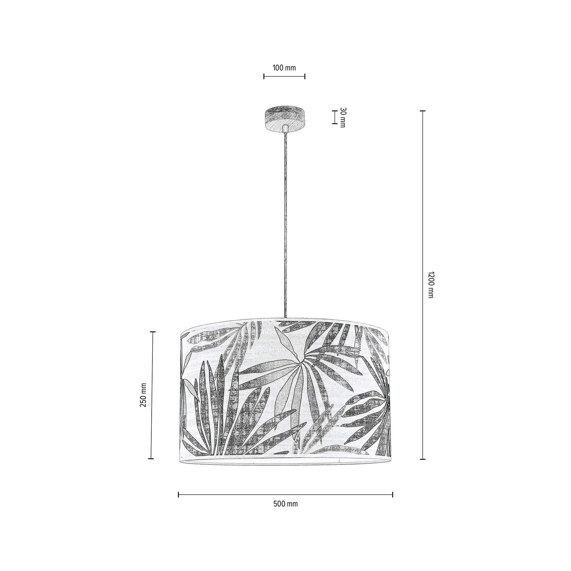 LIGHTING Tapete, Hängeleuchte, HOJA, Pendelleuchte Leuchtmittel, aus laminierter BRITOP Lampenschirm ohne kürzbar