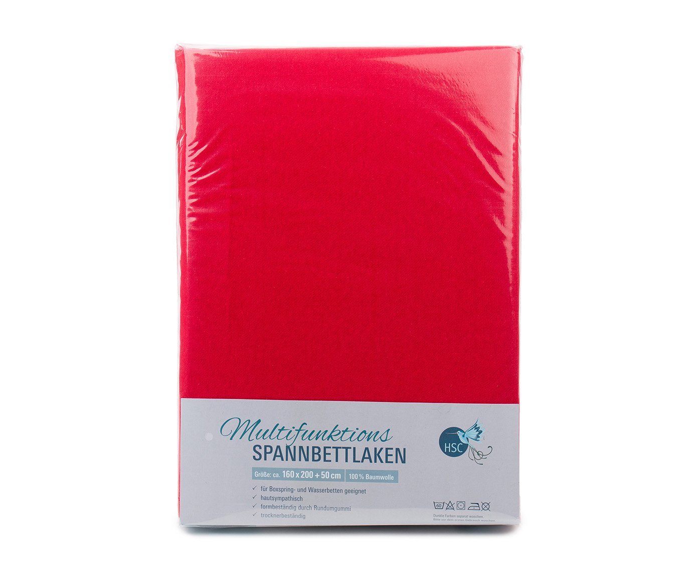 HSC Home-Style-Creation GmbH Spannbettlaken Multifunktions-Spannbettlaken für Boxspring- und Wasserbetten, 100% Baumwolle, Gummizug: rundum, (1 Stück), Mit Rundumgummi für Matratzen bis 50 cm Höhe
