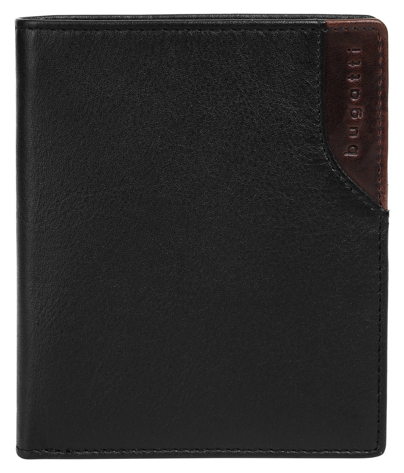 Dames Portemonnee Kalfsleer Portemonnee Dames Bugatti Geldbörse NOME, Echt Leder, Münzfach Mit Druckknopfverschluss Bugatti Geschenkverpakking Cadeau Muntenvak Portemonnee