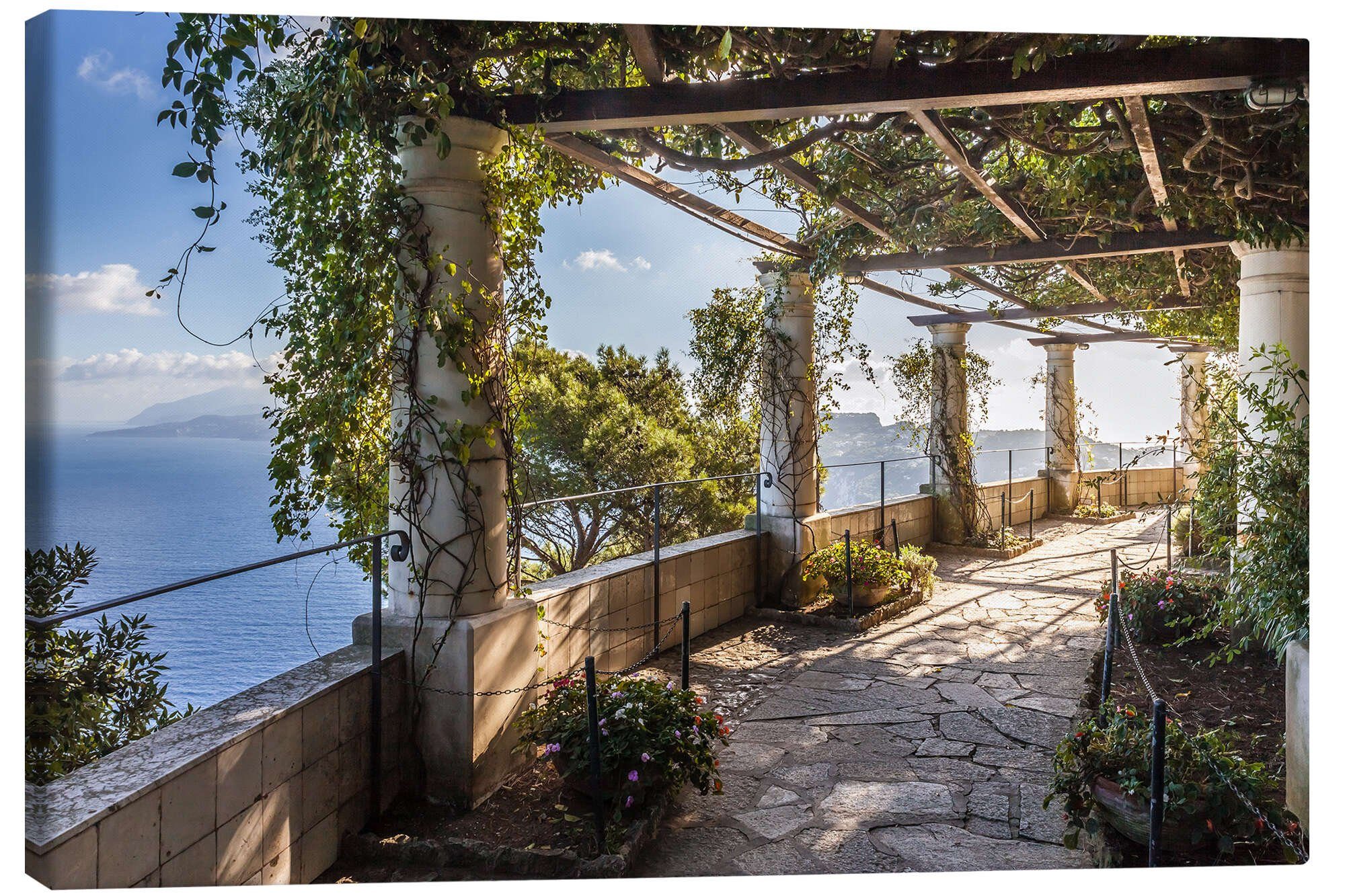 Posterlounge Wandbild Garten der Villa San Michele (Capri, Italien), Christian Müringer, erhältlich als Poster, Leinwandbild, Wandsticker oder Acrylglasbild