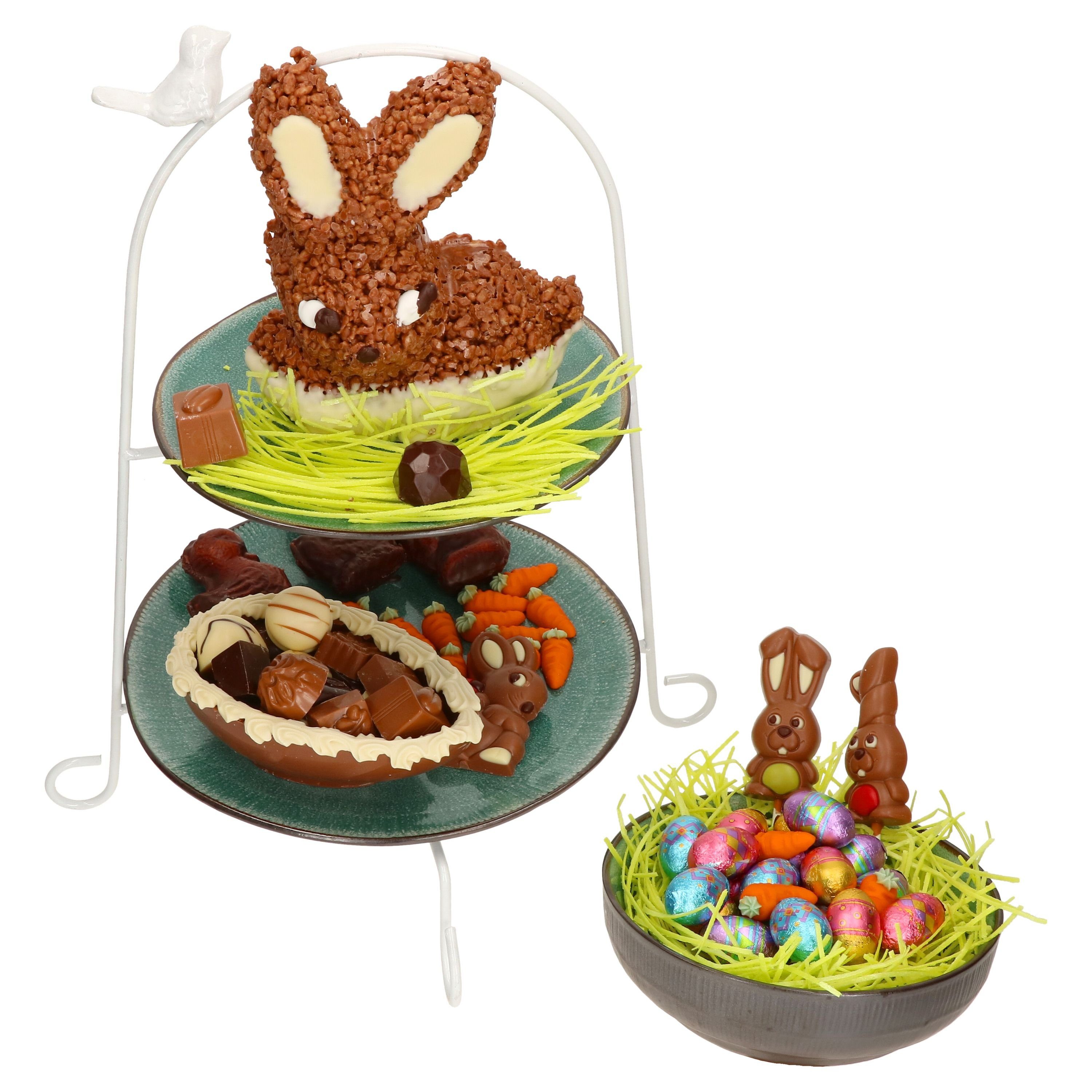 MamboCat Etagere B. Etagere Reactive Glaze Green - Leros - bluegreen 42,00 cm - 2008886, Metall