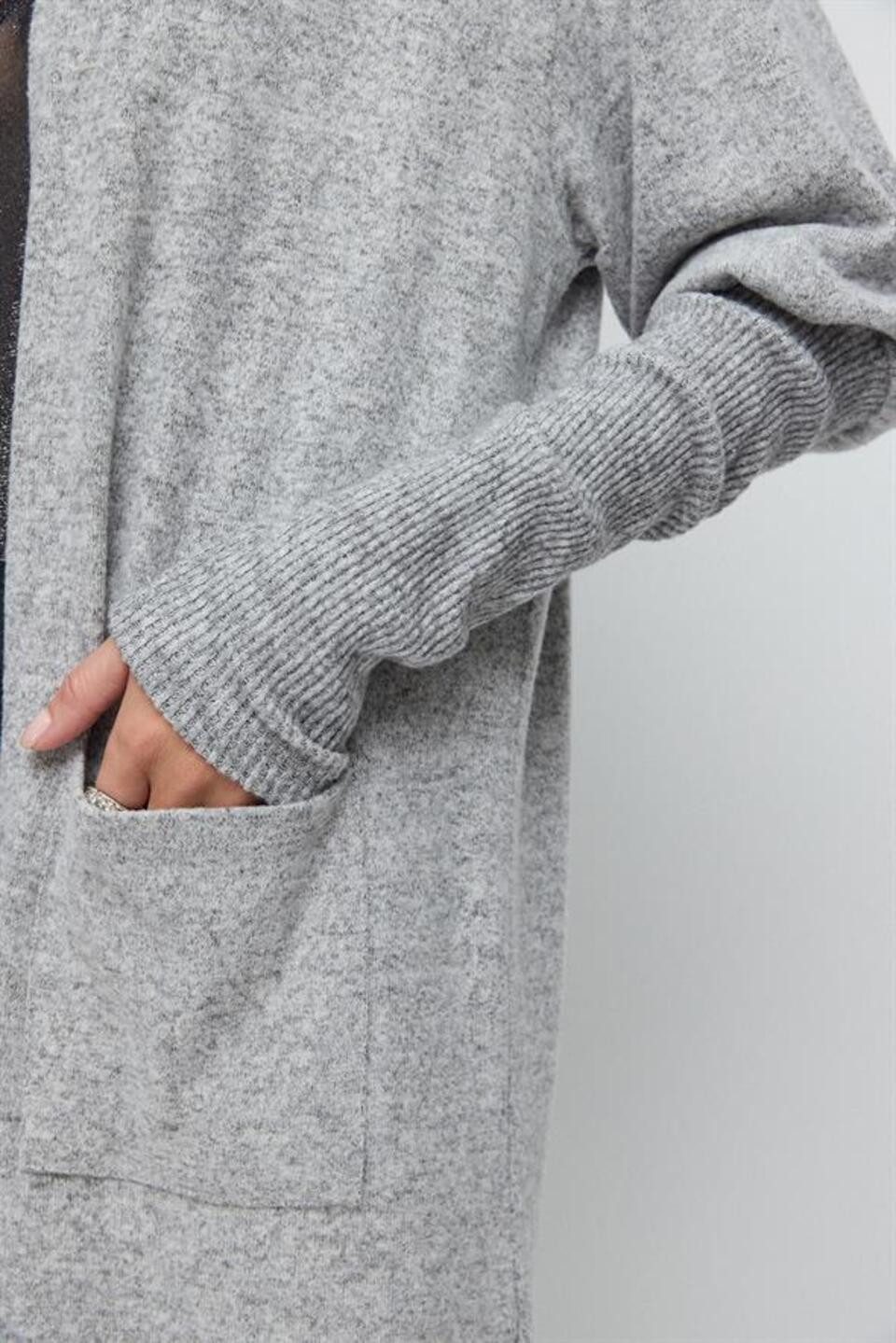 Blusenjacke Strickjacke aus Strickstoff