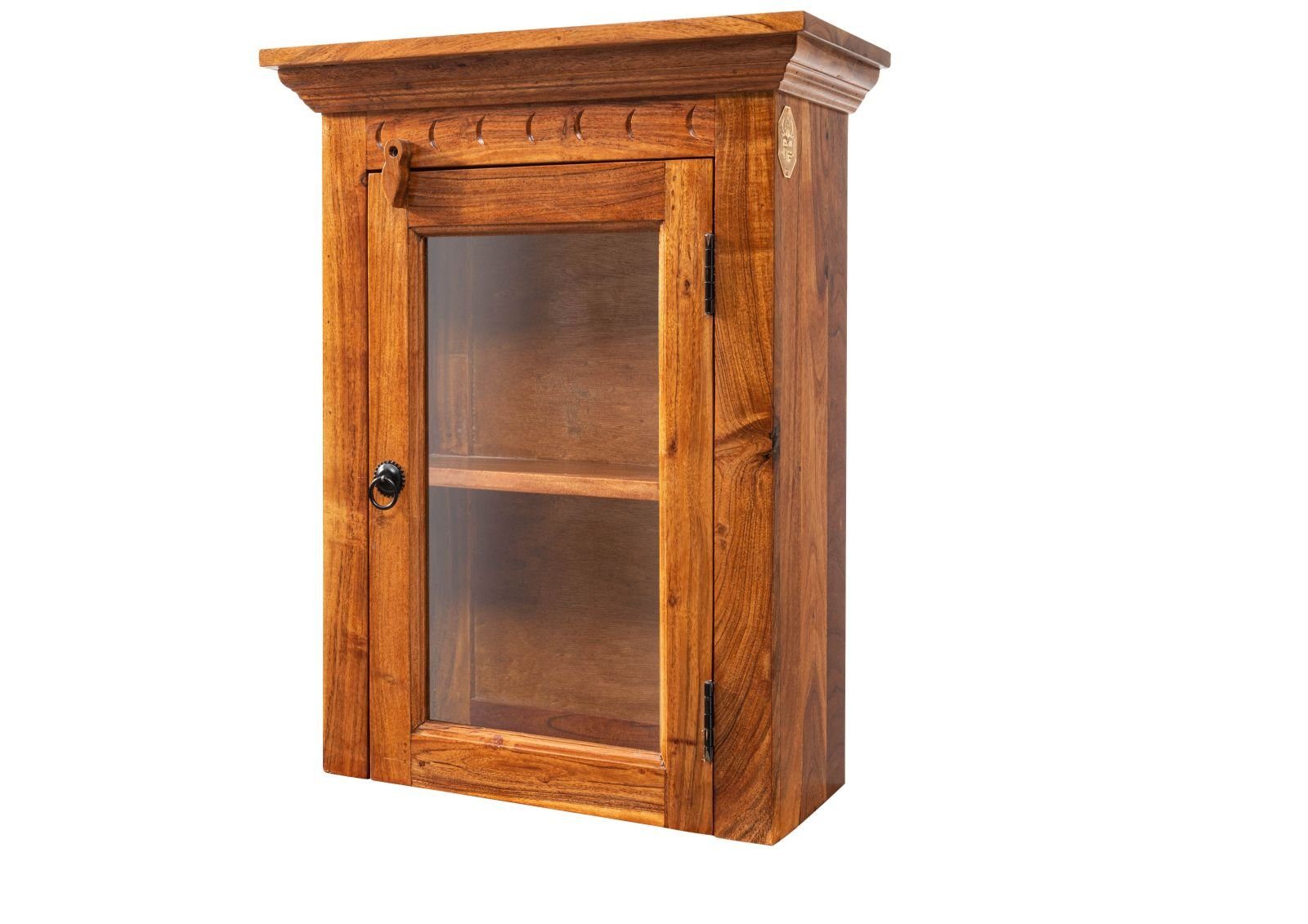 Massivmoebel24 Hängevitrine #01002 (Hängevitrine Akazie 52x24x69 günstig online kaufen
