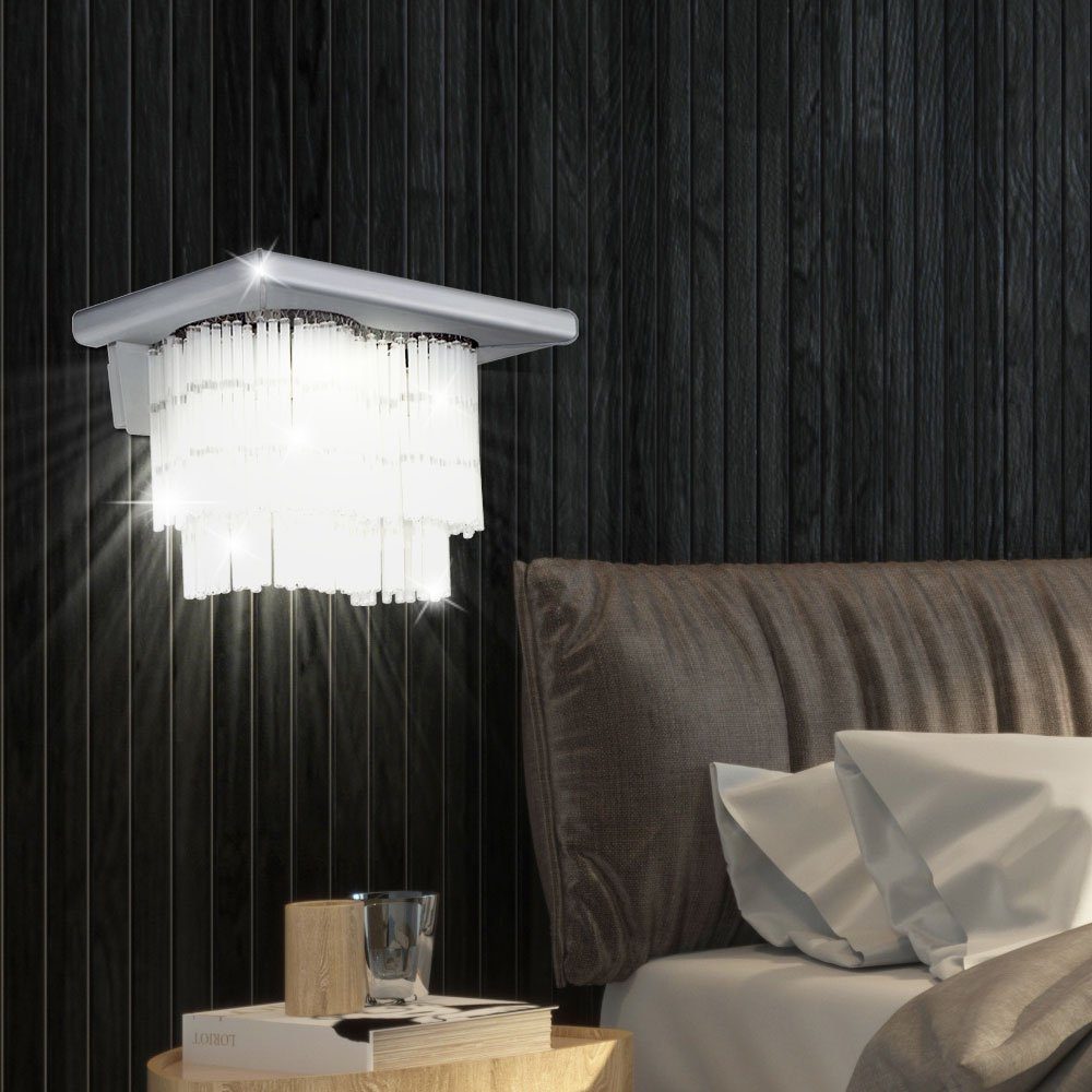 Warmweiß, Wandleuchte, LED Leuchte etc-shop im- Wohn Lampe Aluminium Wand Stäbe inklusive, Leuchtmittel Glas Beleuchtung Zimmer