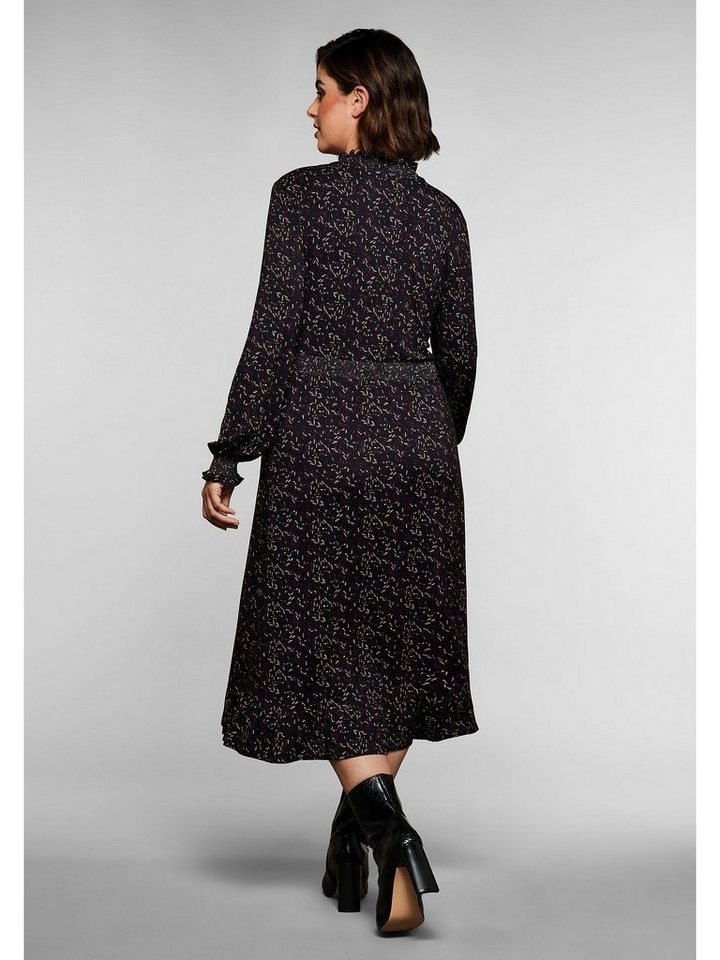 Sheego Jerseykleid Große Größen mit gesmokten Details